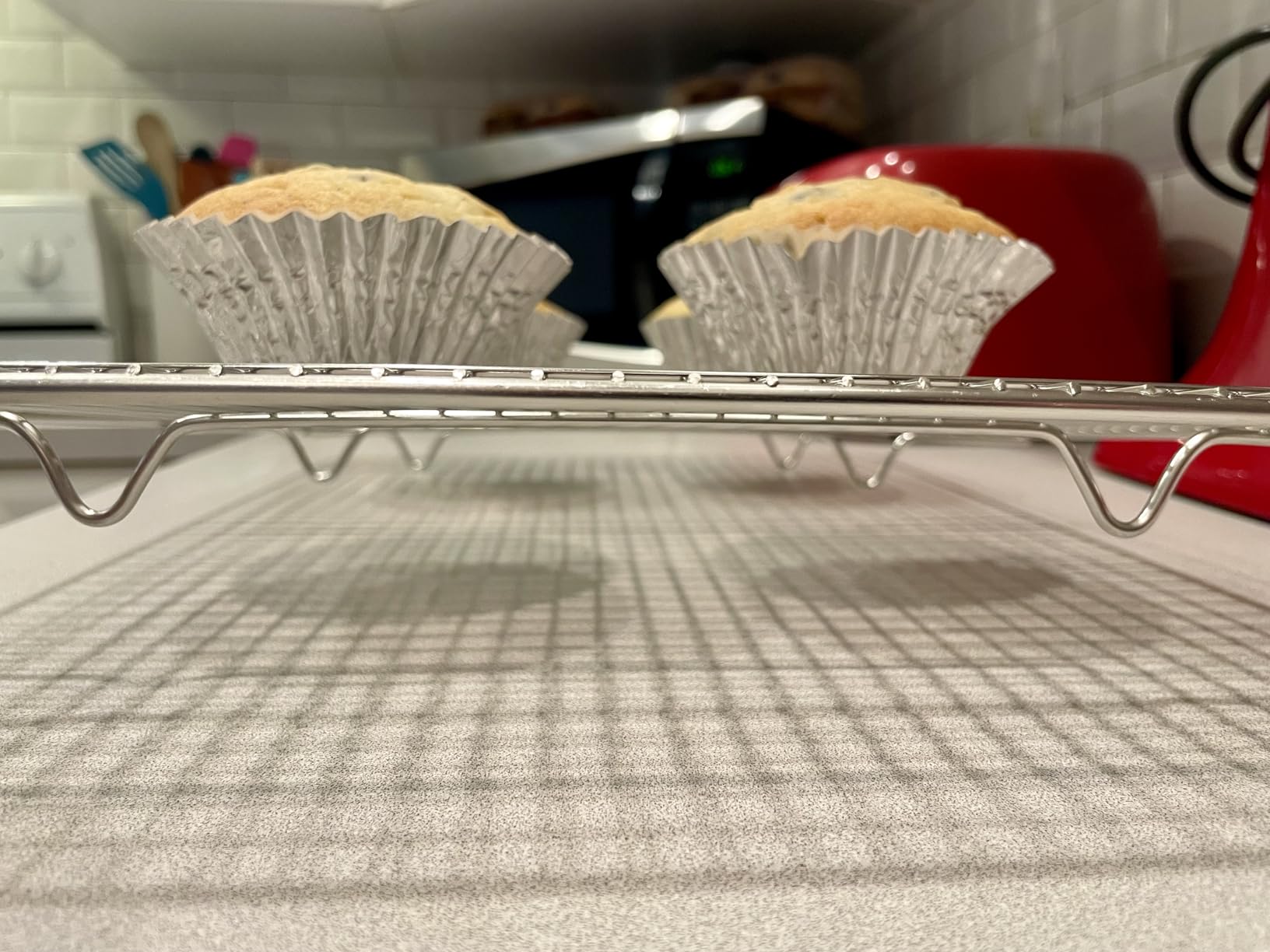 Ultra Cuisine Cooling and Baking Rack Set - 11.5'' x 16.5'' | 100% Stainless Steel, Oven-Safe, Dishwasher-Safe, Heavy Duty Tight-Wire, Set of 2, Half Sheet Pan Cooling Racks, Easy Clean customer photo 1