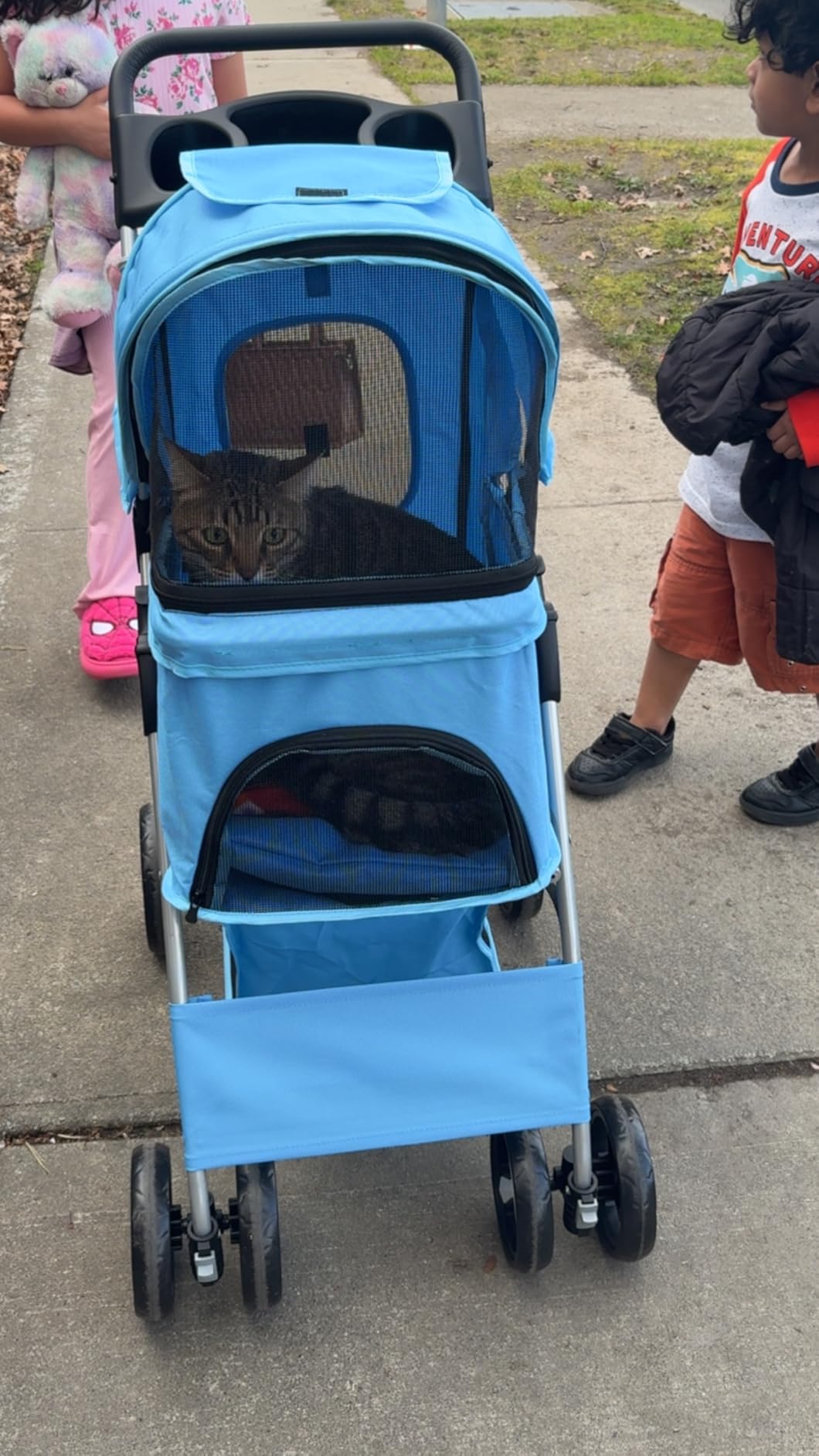 ZENY Foldable Pet Stroller, Cat/Dog Stroller with 4 Wheels customer photo 2