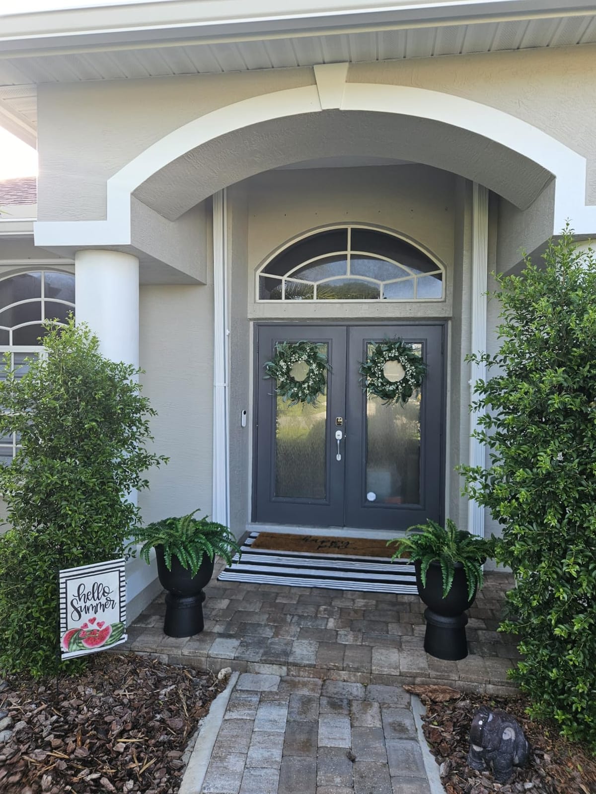 Juvale Bless This Home and All Who Enter Door Mat - Welcome Coco Coir Door Mat for Front Entrance (17x30in) customer photo 2