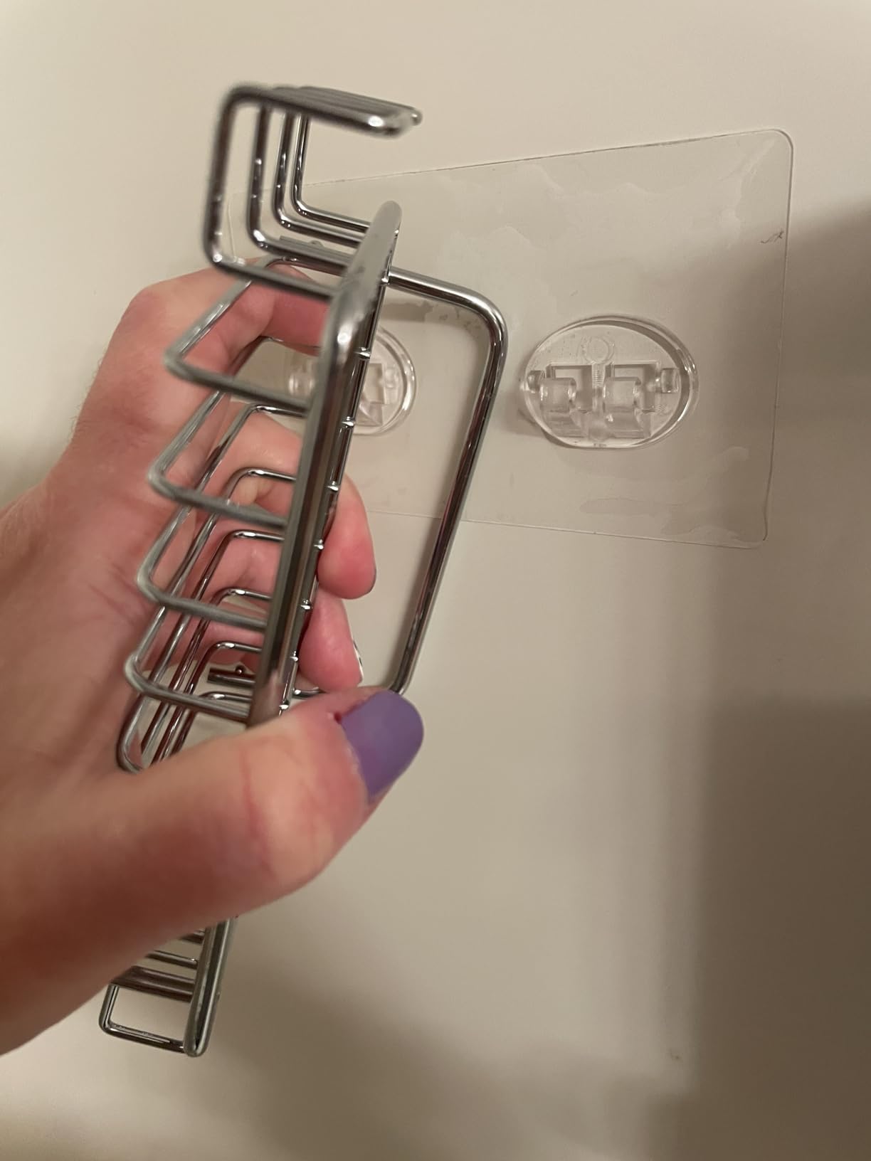 Nieifi Bar Soap Holder for Shower Wall, Adhesive Soap Dish for Bathroom | Stainless steel, razor holder, 4 hooks, soap dish for shower, wall mounted, soap caddy, sponge holder, rustproof, silver customer photo 2