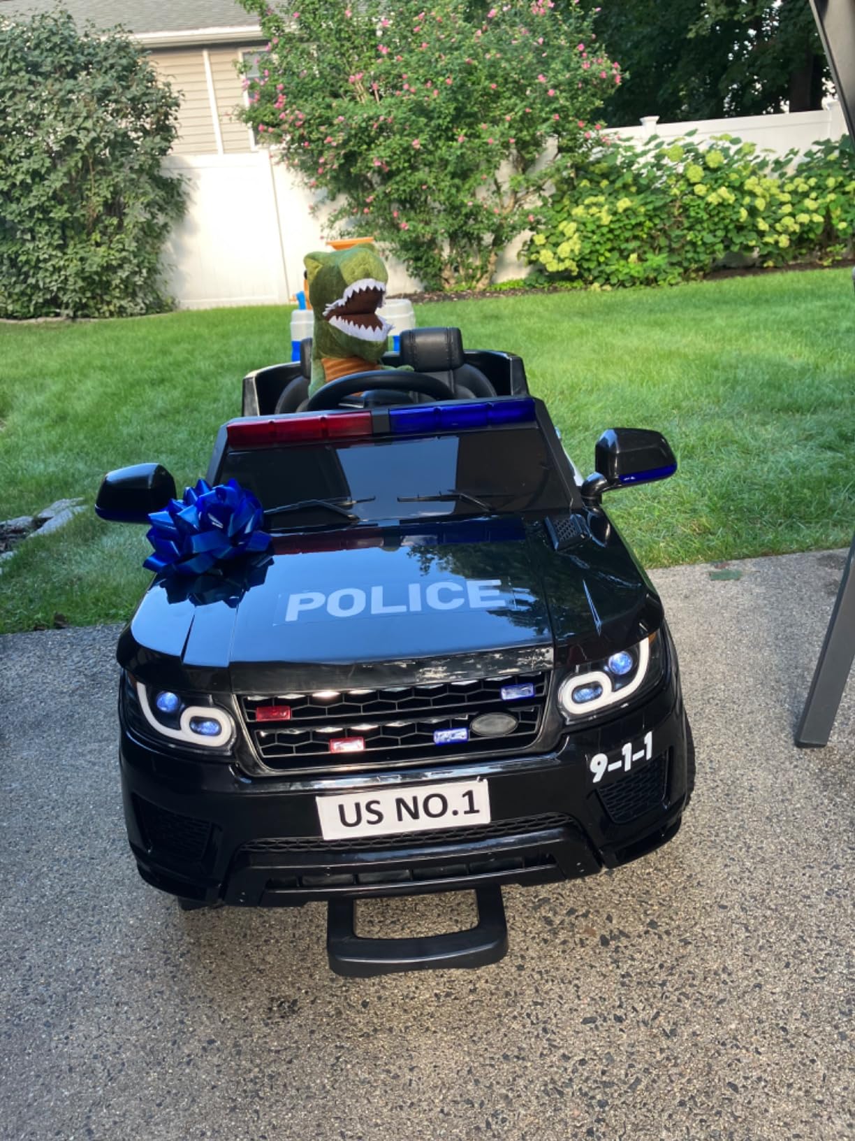 Police Car Ride On TOBBI Kid Car Cop Car for Kids to Drive with Parent Remote 12V Big Police Car Toys for Boys Toddler Electric Police Cars for Kids Ages 3-6 with Lights and Siren, Black customer photo 1