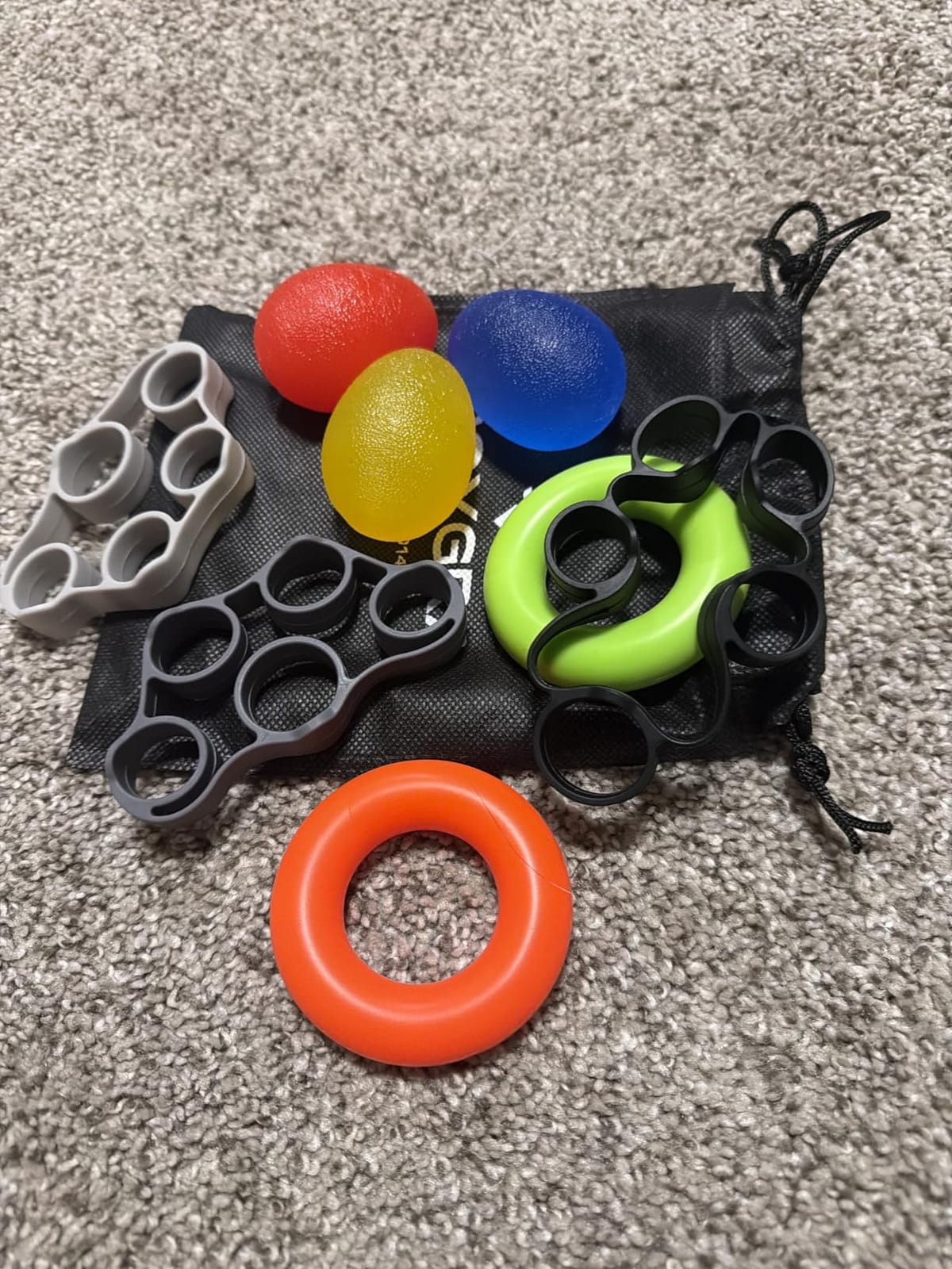 Grip Strength Trainer (8 Pack), Forearm Strengthener, Stress Balls for Adults, Hand Strengthening Devices, Wrist Finger Strengthener, Physical Therapy Exercise Equipment, Golf Baseball Climbing customer photo 1