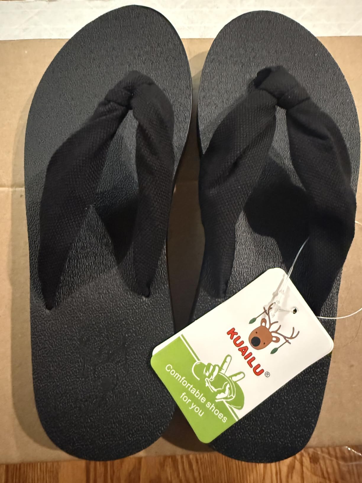KuaiLu Flip Flops for Women with Arch Support Summer Beach Thong Sandals customer photo 1