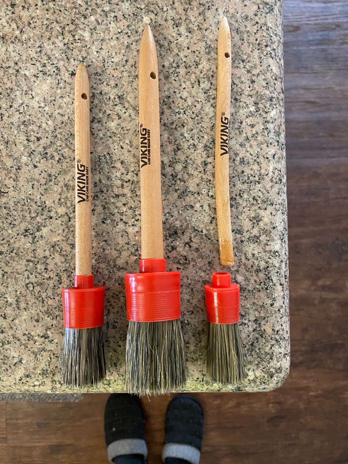 VIKING Car Detailing Brush Set for Exterior Car Cleaning, 3 Pack | 3 Sizes Detailing Brushes for Car Cleaning Kit, Super-Soft Bristles for Emblems, Grills, Under the Hood customer photo 1