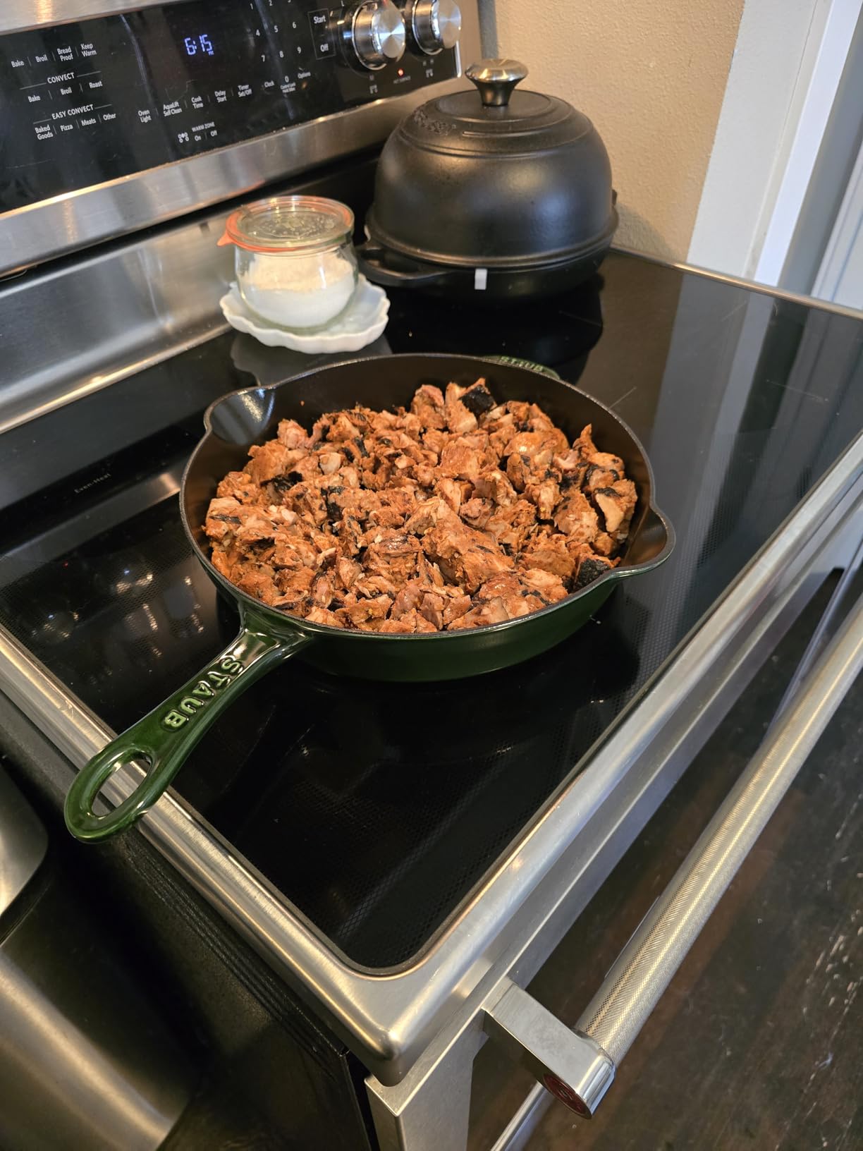 Staub Cast Iron 11-inch Traditional Skillet - Cherry | Retains Heat for a Perfect Sear. Easy Maintenance and Cleaning with Enamel Coating. customer photo 2