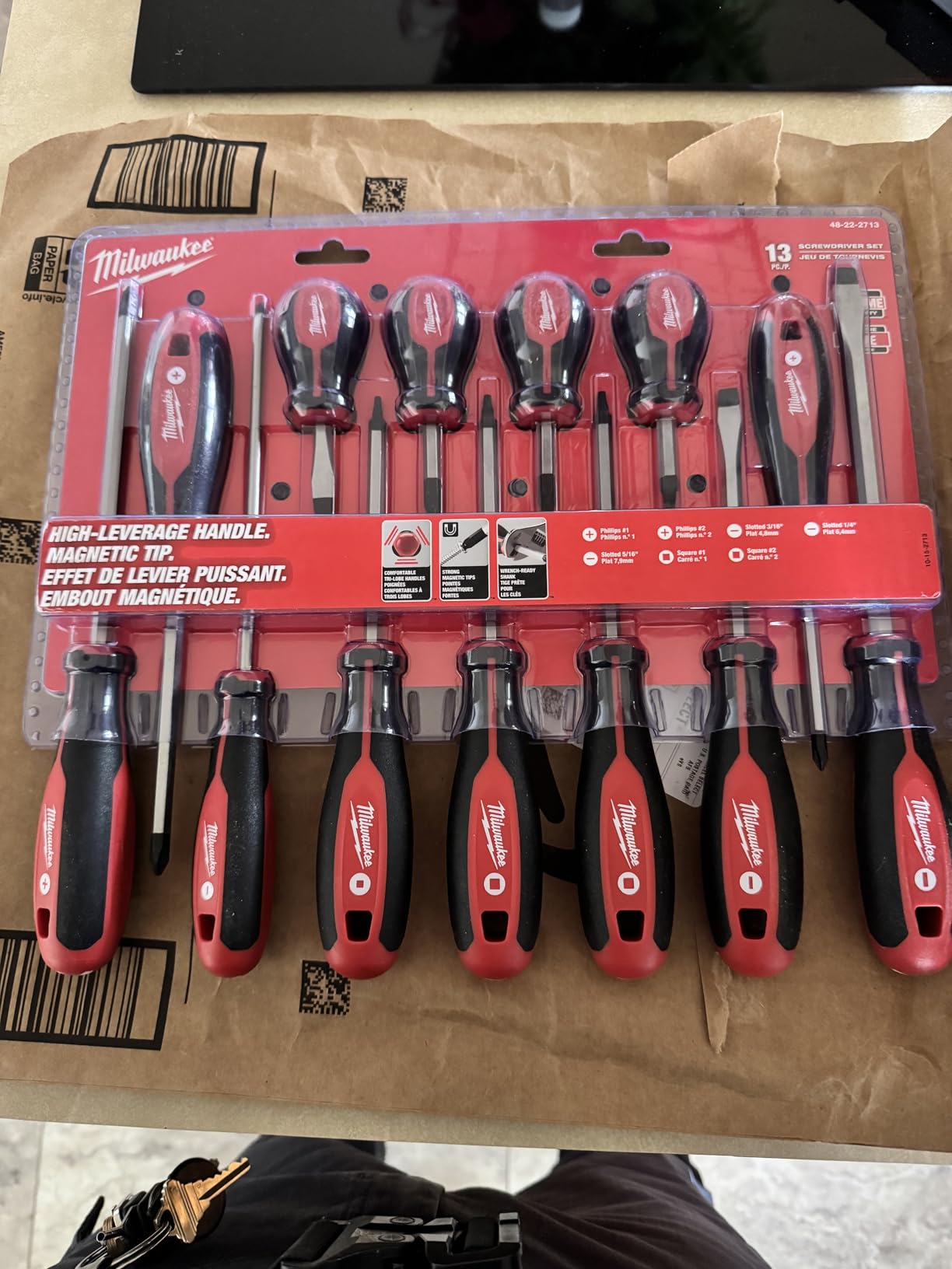 Milwaukee Set of 12 Tri-Lobe Screwdrivers 4932472003, Red customer photo 2