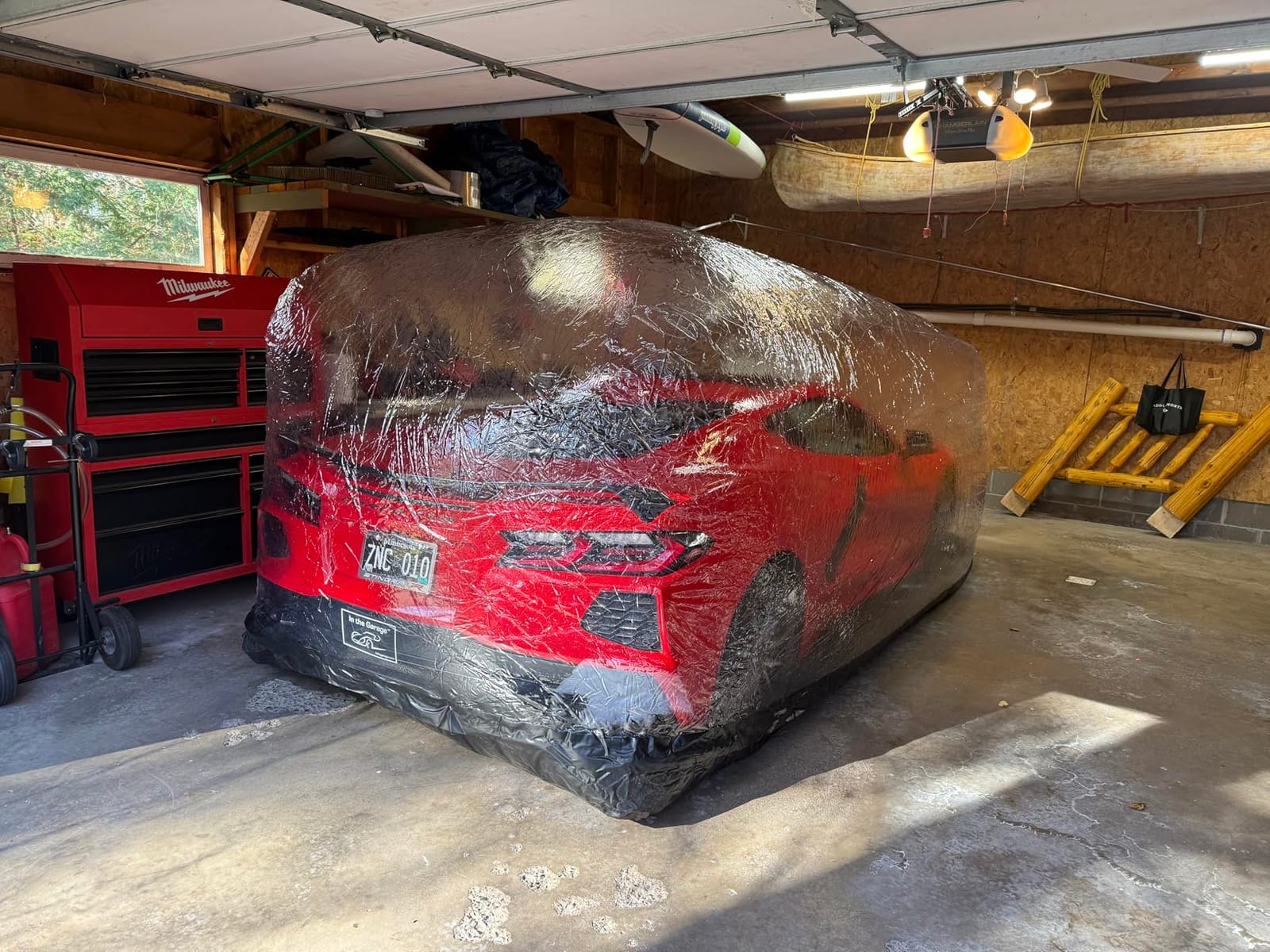 IN THE GARAGE Inflatable Car Shield, Black - Indoor Bubble 16' customer photo 2