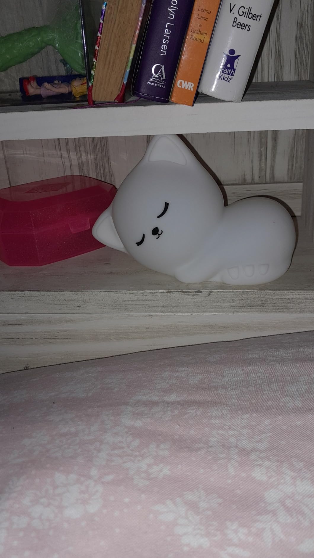 Cat Night Light for Kids 16 Colors, Silicone Squishy Girls Cat Themed Gifts | Dimmable Rechargeable Baby Night Lights for Nursery, Kawaii Room Decor Cat Decor, Cat Gifts for Lovers 3 4 5 Year Old Girl Gift customer photo 1