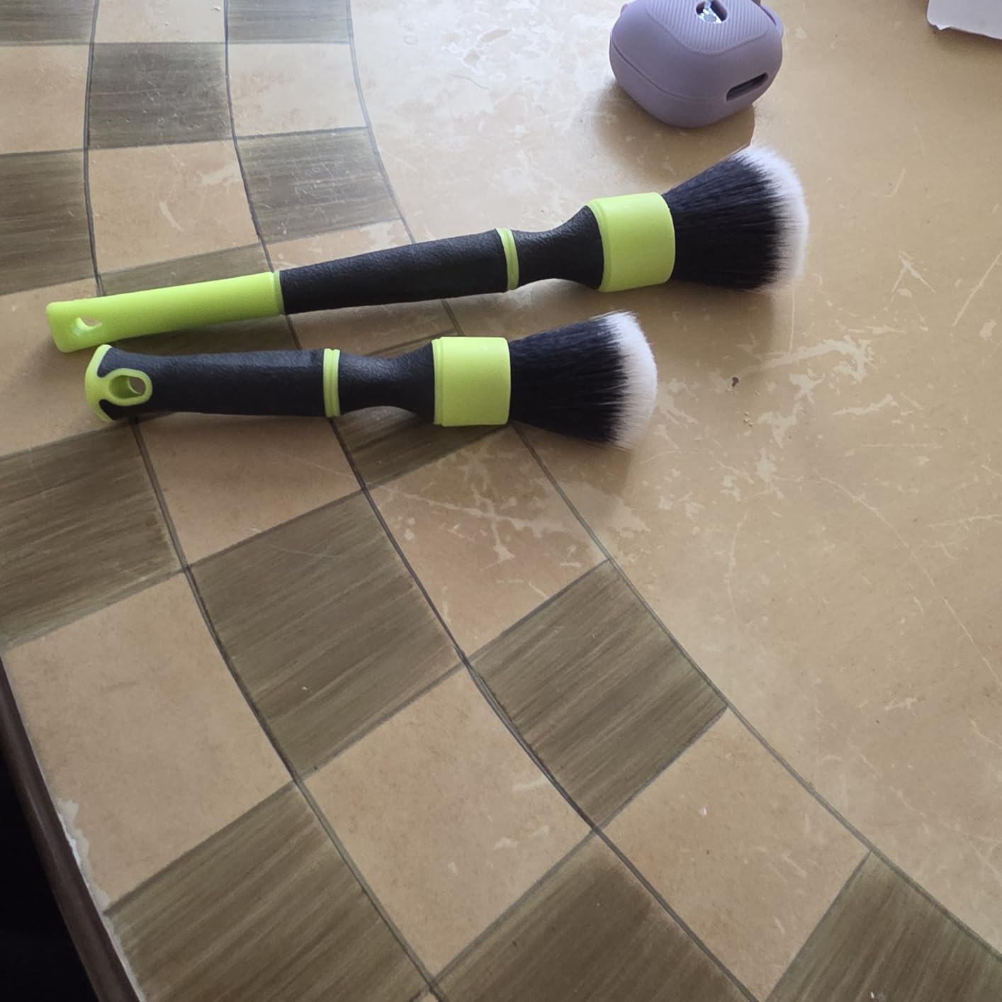 Detail Factory - TriGrip Ultra-Soft Detailing Brush Set - Scratch-Free Cleaning for Exterior, Interior Panels, Emblems, Badges, Gauges, Infotainment Screen - Grey customer photo 2
