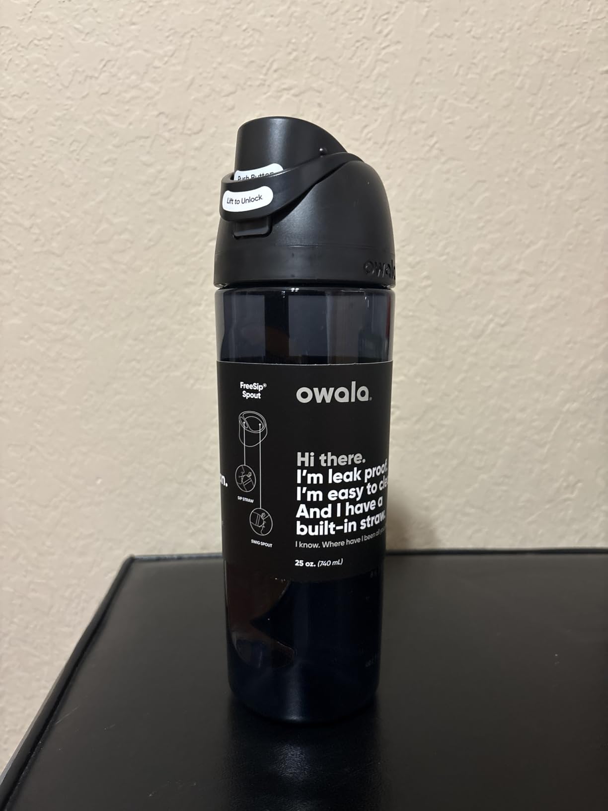 Owala FreeSip Tritan Water Bottle 25 oz Very, Very Dark customer photo 2