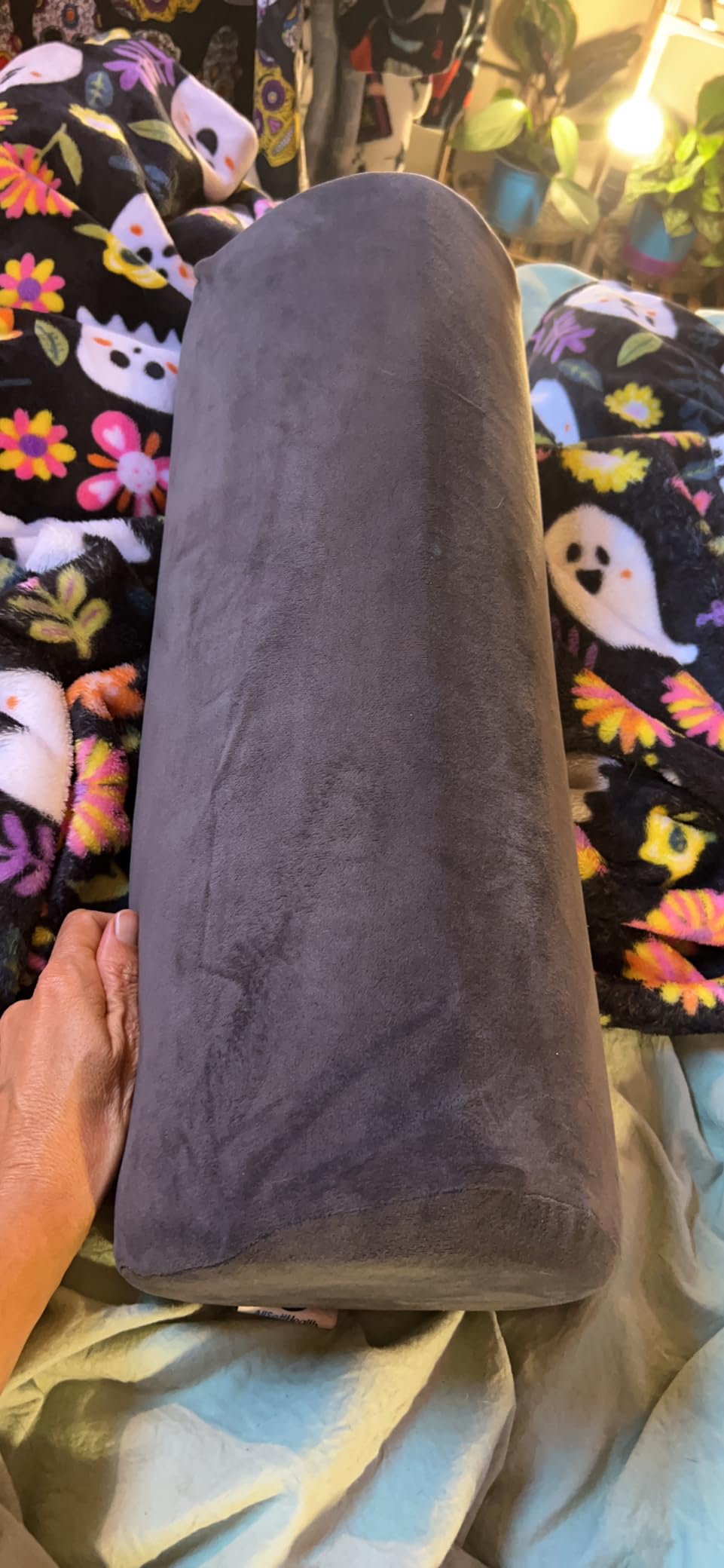 Knee Pillow for Back Sleeping | Large Half Moon Bolster Pillow for Legs, Under Knee Pillow for Sleeping on Back (20.5