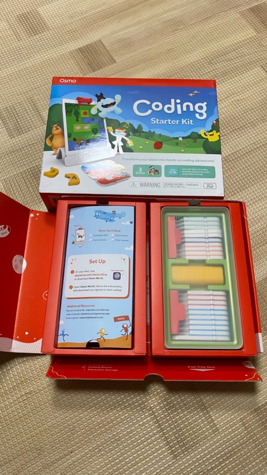 Osmo Coding Kit, Ages 5-10+, Coding for Kids, Learn to Code, STEM, iPad | Includes Osmo iPad base + 3 games teaching real coding logic, sequencing & problem-solving through hands-on puzzle play customer photo 1