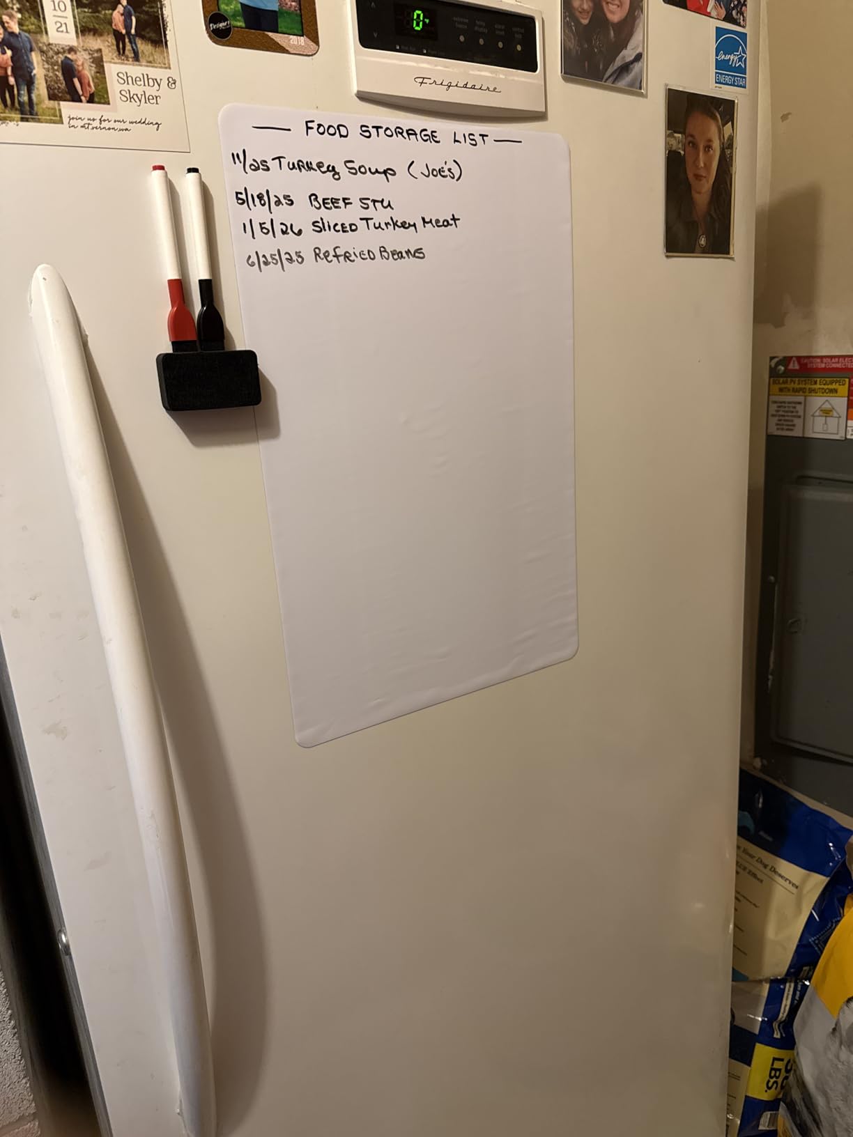 Amazon Basics Magnetic Dry Erase Whiteboard Calendar for Fridge, Easy to Clean, Schedule Organizer, 12