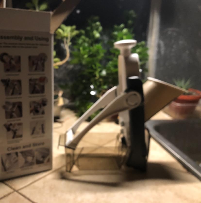 ONCE FOR ALL Safe Mandoline Slicer Kitchen, All in 1 Vegetable Slicer, Gray | Adjustable Thickness, Potato Slicer Veggie Chopper, Strips Julienne Dicer, French Fry Cutter, Dishwasher Safe, Kitchen Gift customer photo 2