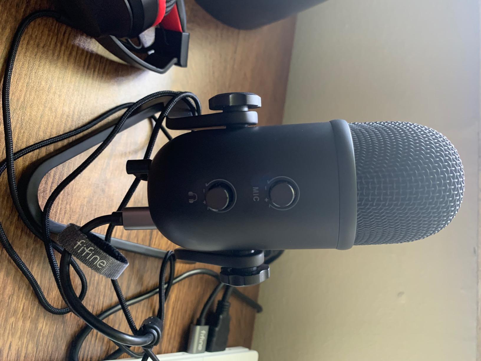 FIFINE K678 USB Podcast Microphone for Recording Streaming | Condenser Computer Mic for PC Mac, Headphone Output & Volume Control, Mic Gain Control, Mute Button, Vocal, YouTube, Gaming customer photo 1