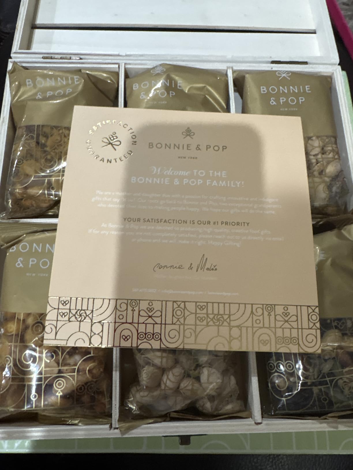 Nut Gift Basket, in Reusable Wooden Crate, Healthy Fathers Day Gift Option, Gourmet Snack Food Box, with Unique Flavors, Great for Feel Better, Sympathy & Birthday- Bonnie & Pop customer photo 2