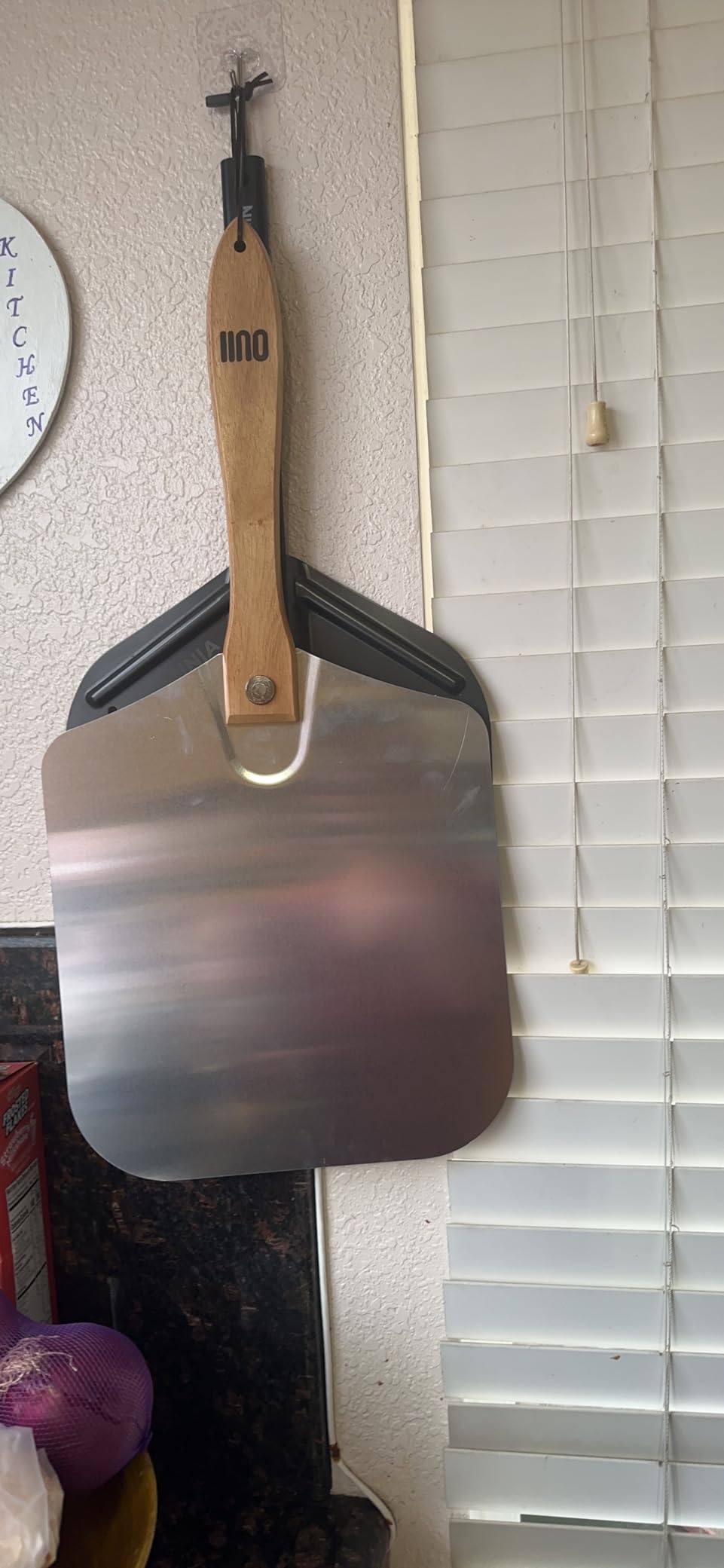 Aluminum Pizza Peel Metal - 12 x 14 Inch. Pizza Spatula for Oven with Foldable Wood Handle. Pizza Oven Accessories Tools. Turning Peel, Bread, Pastry, Dough, Cake Spatula customer photo 2