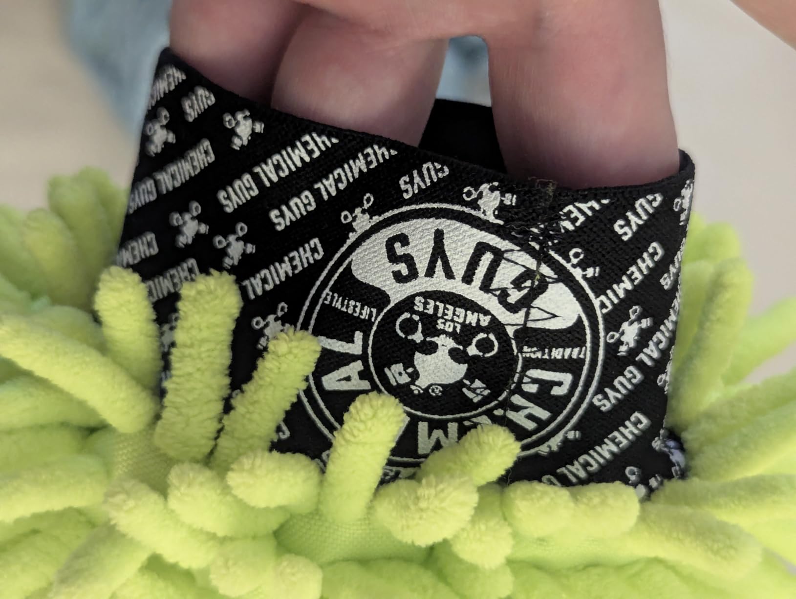 Chemical Guys, Chenille Microfiber Wash Mitt for Cars, Lime Green, Single customer photo 2
