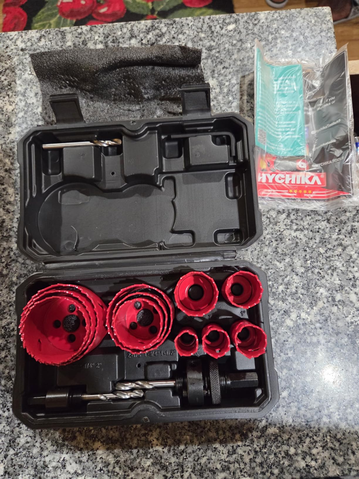 Bi-Metal Hole Saw Kit, HYCHIKA 17 Pcs High Speed Steel 3/4