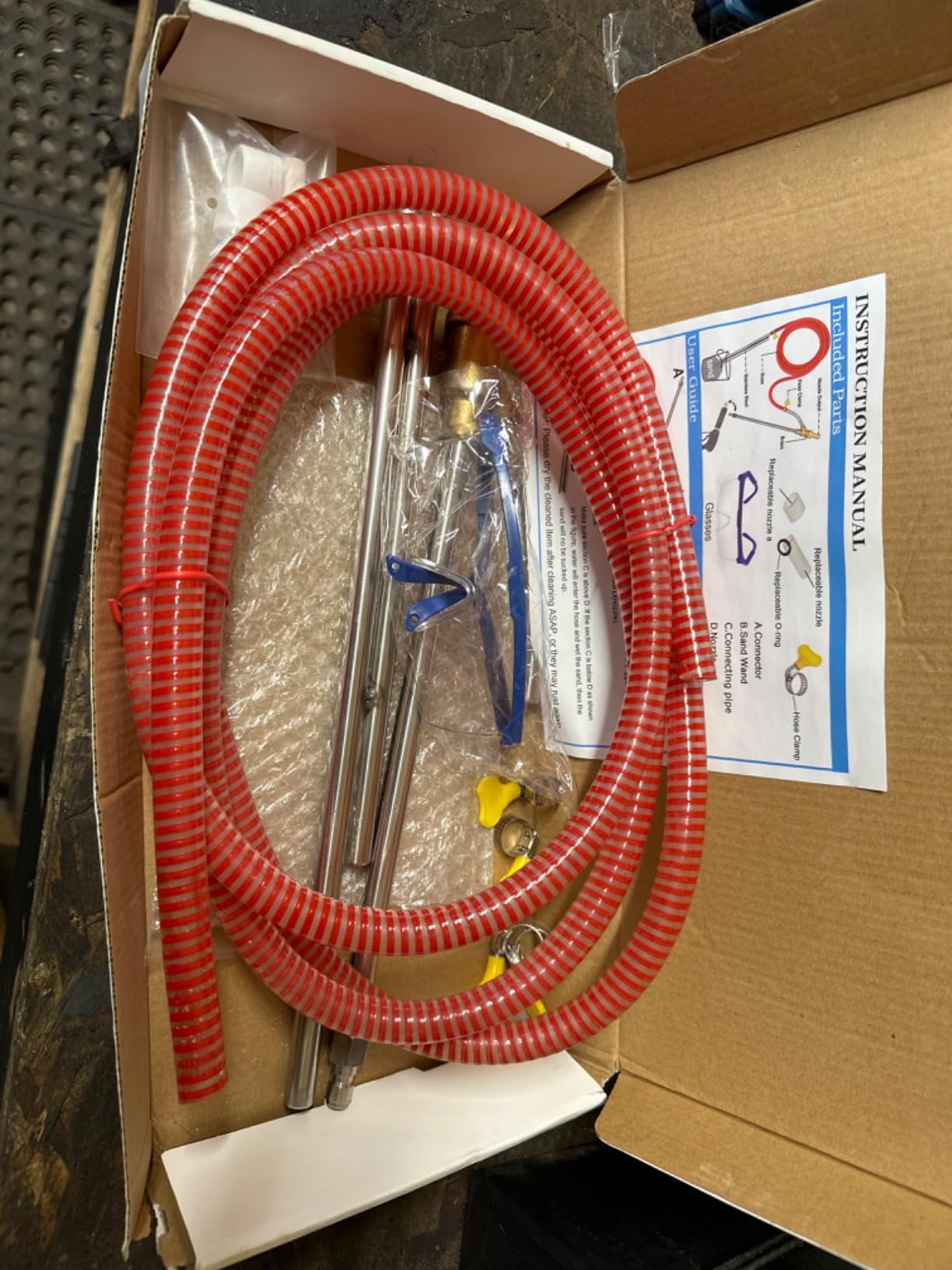 Selkie Pressure Washer Sandblasting Kit - Wet Abrasive Sandblaster Attachment, with Replacement Nozzle Tips,Protect Glasses, 1/4 Inch Quick Disconnect, 5000 PSI customer photo 1