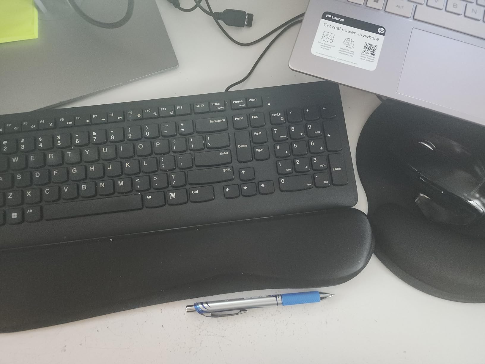 KTRIO Keyboard Wrist Rest & Mouse Pad with Wrist Rest, Black, Memory Foam Wrist Support, Ergonomic Design, Non-Slip Base, Office and Home Use customer photo 1