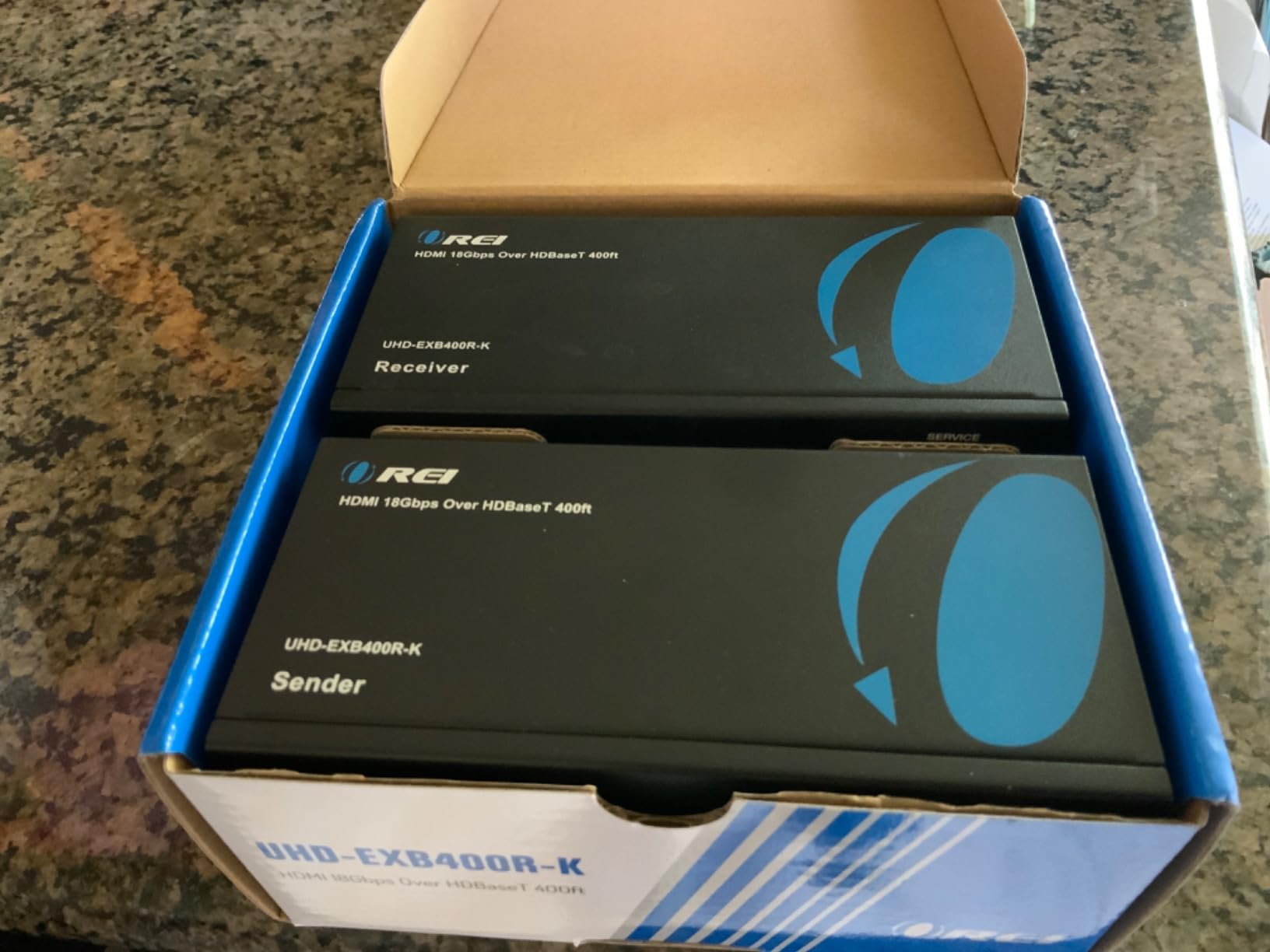 OREI 4K HDMI over Ethernet Extender Balun HDBaseT UltraHD 4K@60Hz 4:4:4 up to 400ft (UHD-EXB400R-K) customer photo 2