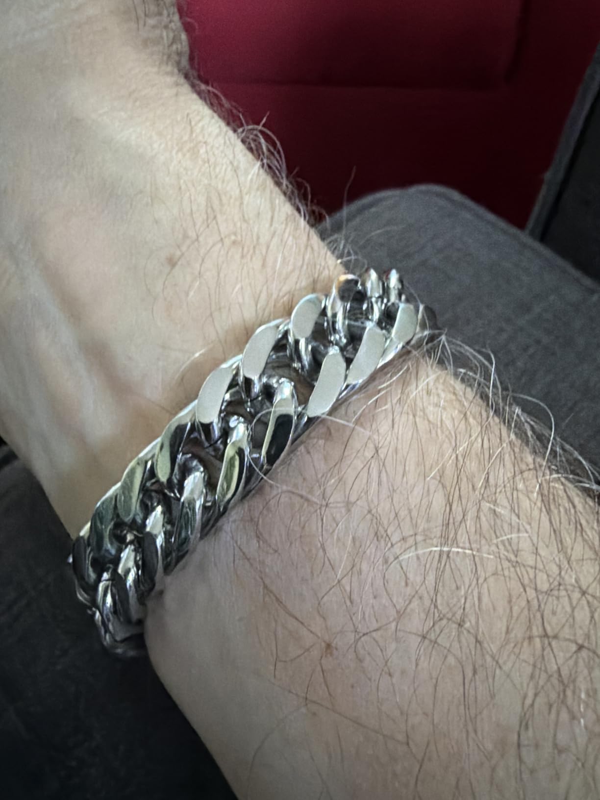 ChainsHouse Stainless Steel Cuban Link Bracelet, 6mm/8mm/12mm/17mm Width, 7.5