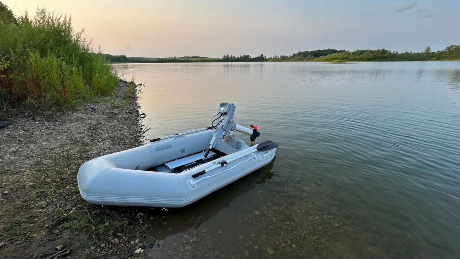CO-Z 7.5ft Inflatable Dinghy Boat for 2 Adults, 660lb Capacity Heavy-Duty PVC Raft with Aluminum Floor & Oars, Motor Mount, Portable Kayak-Style Tender for Fishing, Rescue, and Water Sports customer photo 1