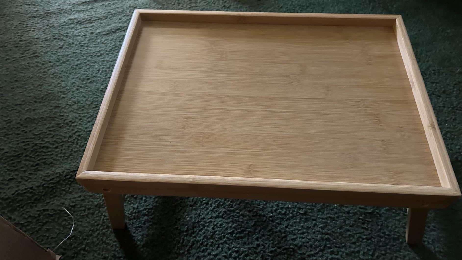 Bamboo Bed Tray Table with Foldable Legs, Breakfast Tray for Sofa, Bed, Eating, Working, Used As Laptop Desk Snack Tray by Pipishell customer photo 2