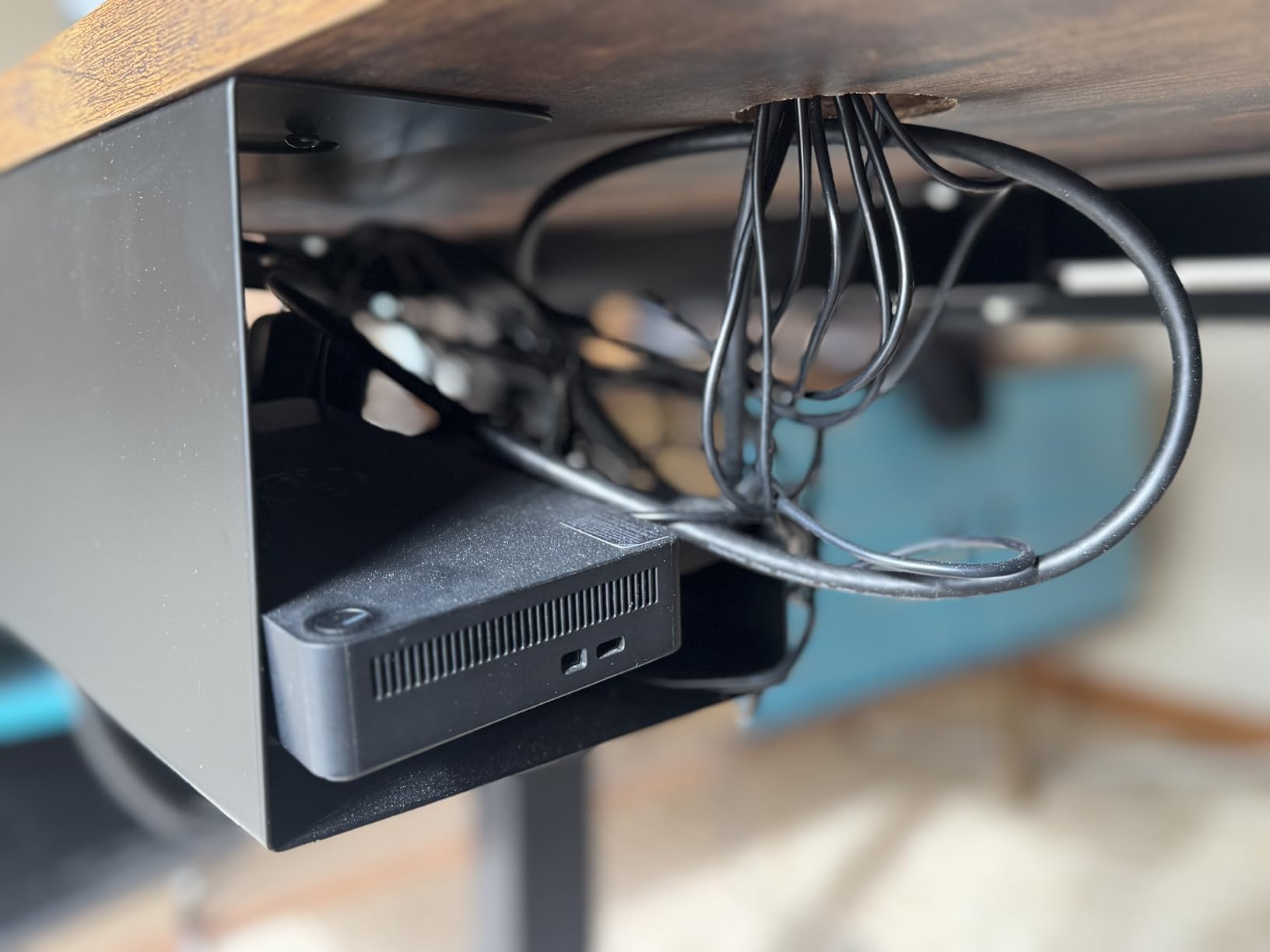 VIVO Black 17 in Under Desk Cable Management Tray, DESK-AC06-1C | Low Profile Power Strip Holder, Cord Organizer, Wire Tamer Steel Cable Rack for Office and Home, Holds 11 lbs customer photo 1