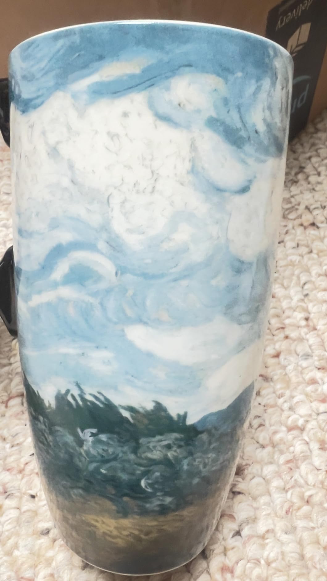 Topadorn 17oz Ceramic Travel Mug with Lid, Hokusai Great Wave Coffee Mug | Ocean Wave Art Ceramic Coffee Mug, Dishwasher Safe Coffee Cup for Home Office Commute with Gift Box customer photo 2