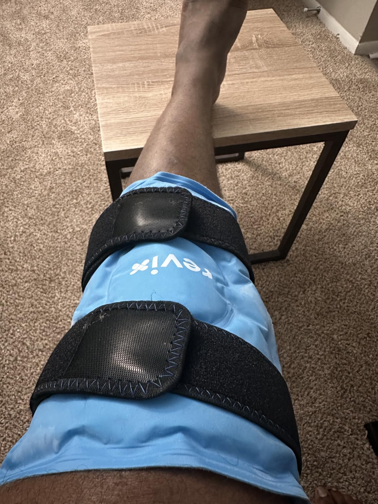 REVIX Knee Ice Pack Wrap for Pain Relief, Reusable Gel Cold Compress, Blue customer photo 1