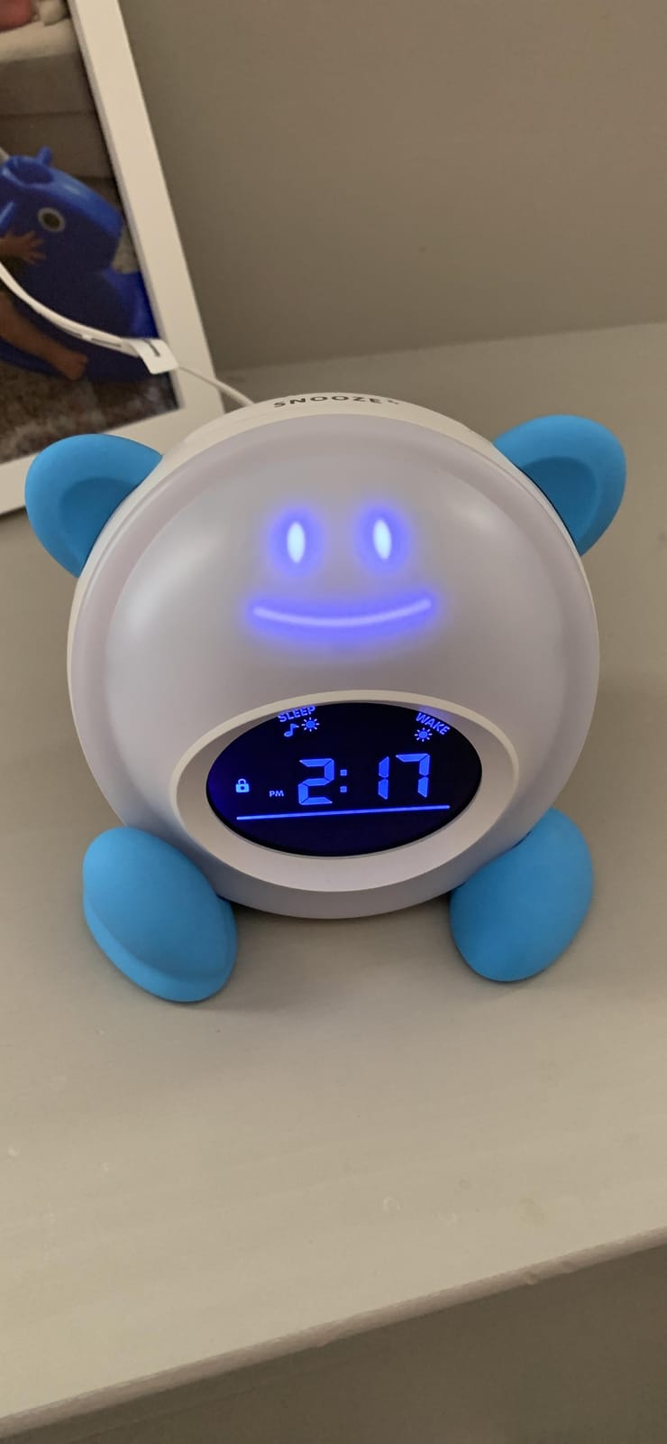 OK to Wake Clock for Kids, Sleep Training Clock with Night Light and Sound Machine, Kids Alarm Clock for Bedrooms (Blue) customer photo 1