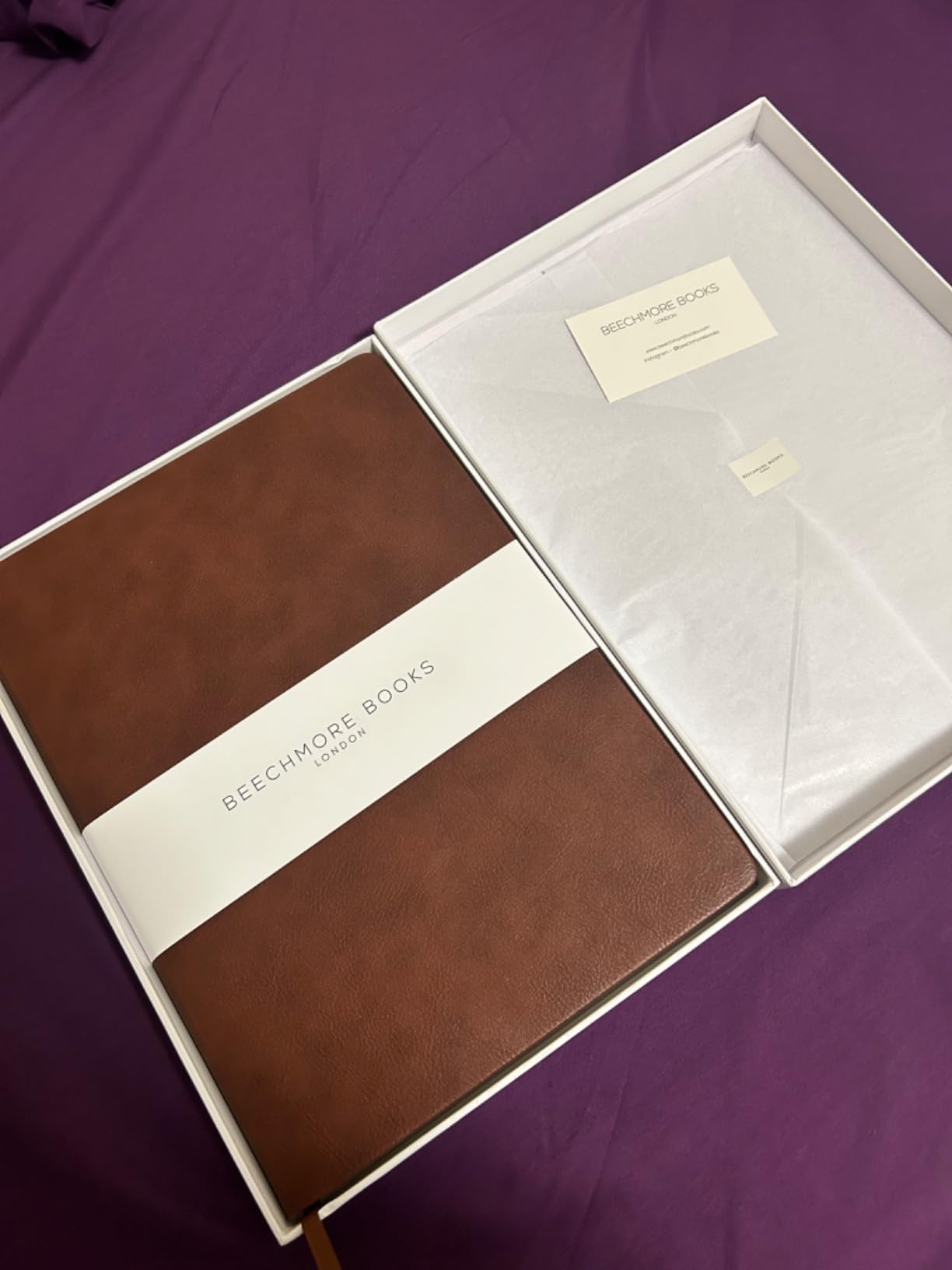 BEECHMORE BOOKS A4 Music Manuscript Paper Notebook A4 120 GSM with Gift Box | Music Book with 10 Staves per Page, Vegan Leather Hardcover customer photo 2