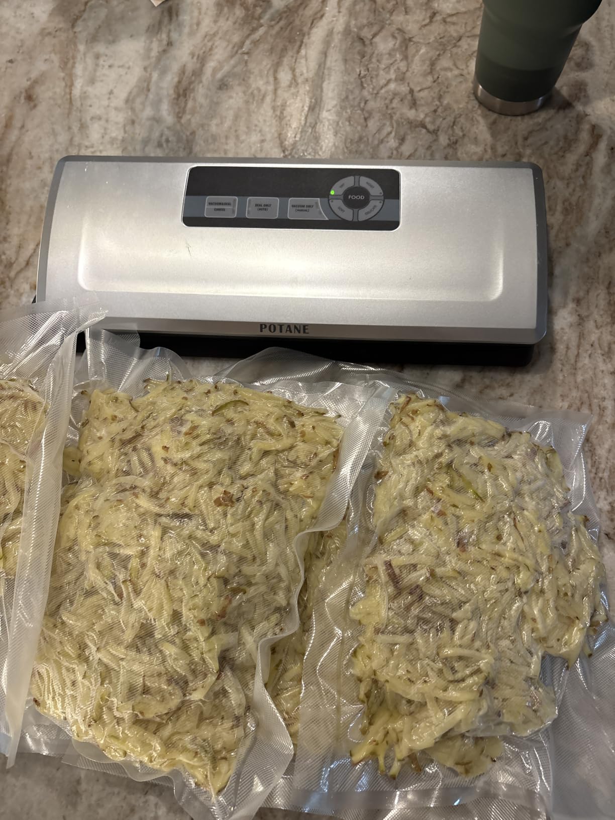POTANE Precision Vacuum Sealer Machine, Powerful Pro Vacuum Food Sealer, 8-in-1 Easy Presets, 4 Food Modes, Dry&Moist&Soft&Delicate with Starter Kit, Compact Design(Silver) customer photo 1