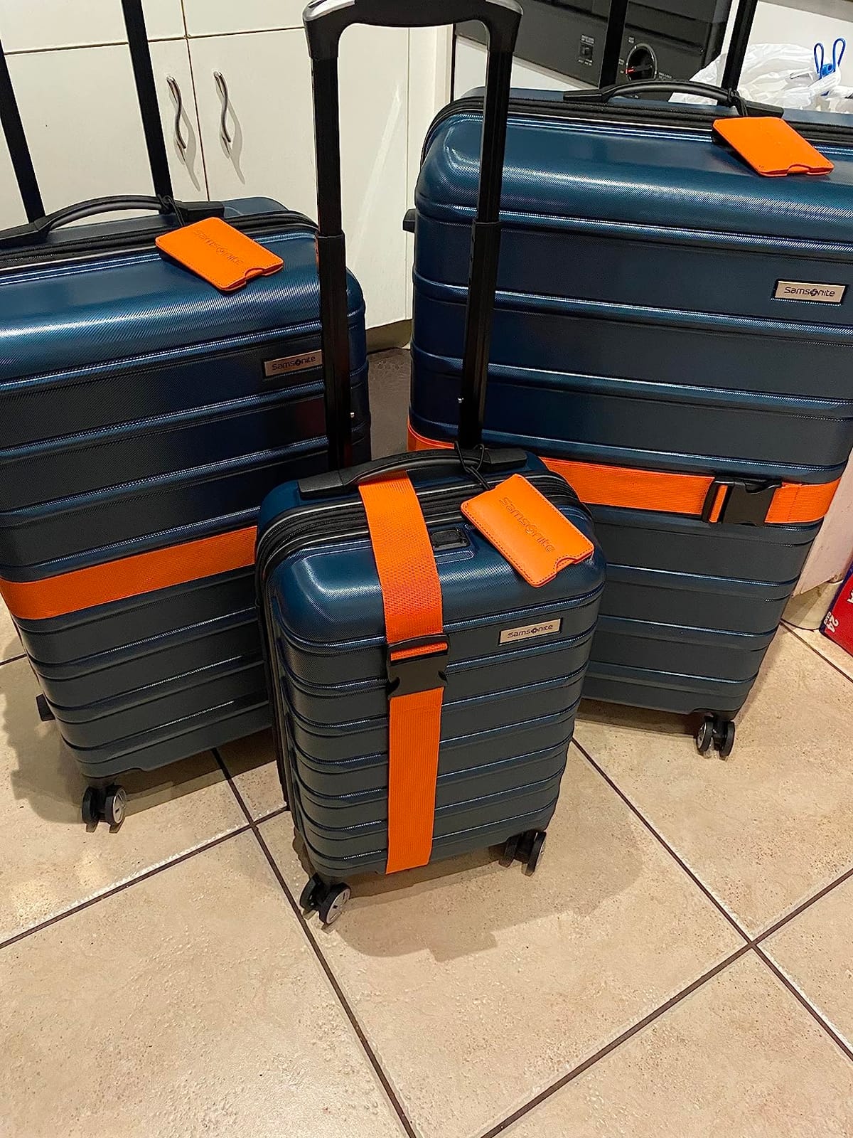 Samsonite Omni 2 Hardside 3 Piece Set - Includes Global Carry-On, Medium, & Large Checked Suitcases - 360° Dual Spinner Wheels - Integrated TSA Lock & Expansion - Amazon Exclusive - Midnight Black customer photo 1