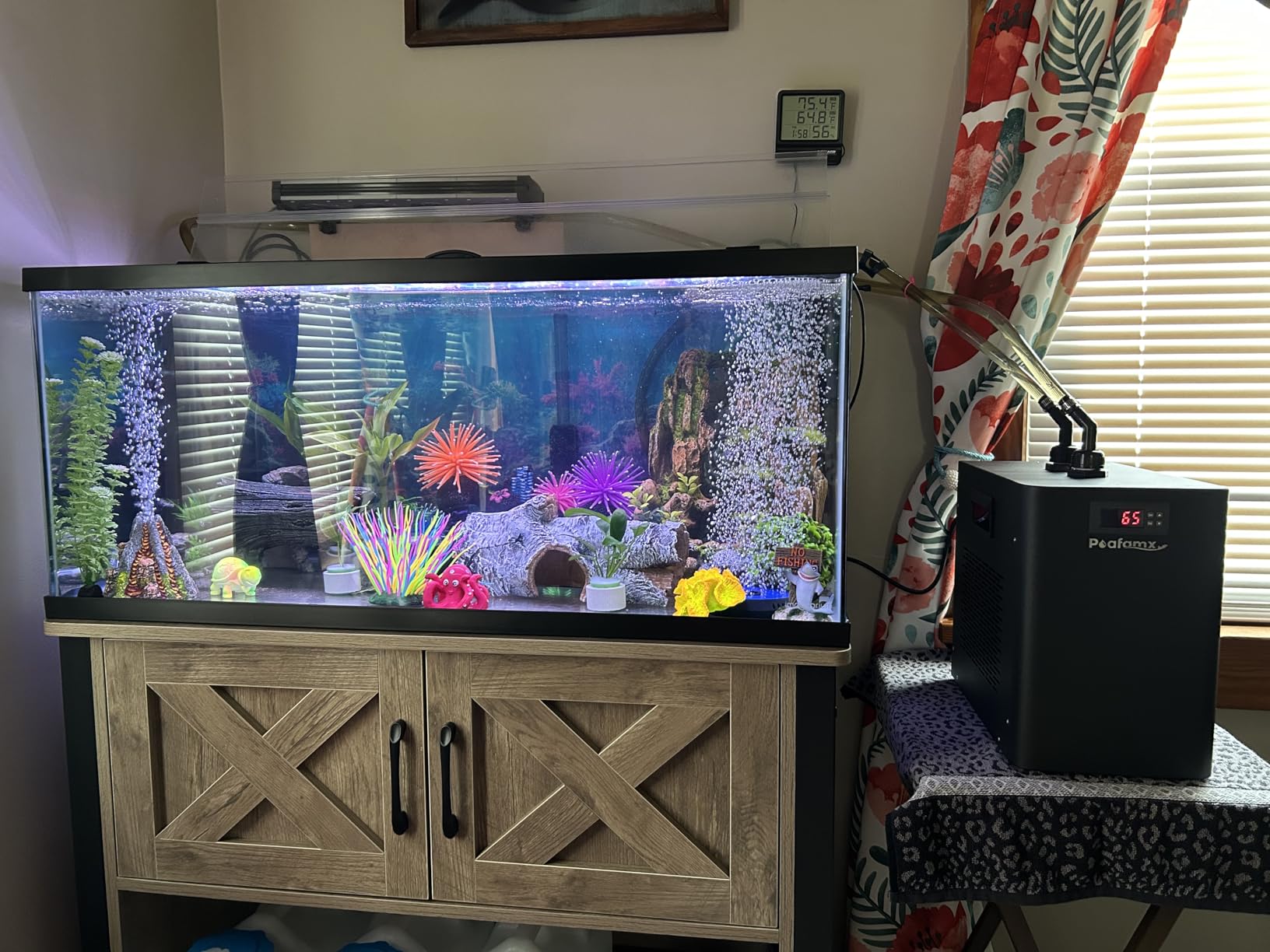 Poafamx 1/3 HP Aquarium Chiller, Quiet Fish Tank Water Chiller 40-80 Gal | Energy-Saving Aquarium Cooler with Pump & Tubing for Large Saltwater Freshwater Axolotl Coral Reef Hydroponic Systems customer photo 1