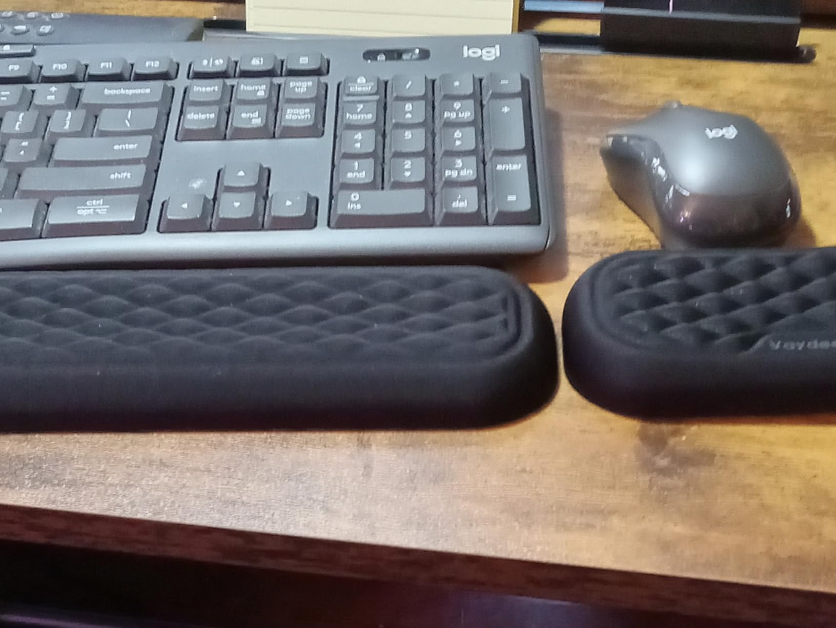 Vaydeer Wrist Rest for Keyboard and Mouse, Computer Ergonomic Wrist Support Pad, Soft Memory Foam Arm Cushion for Desk, Palm Hand Office Laptop Typing customer photo 2
