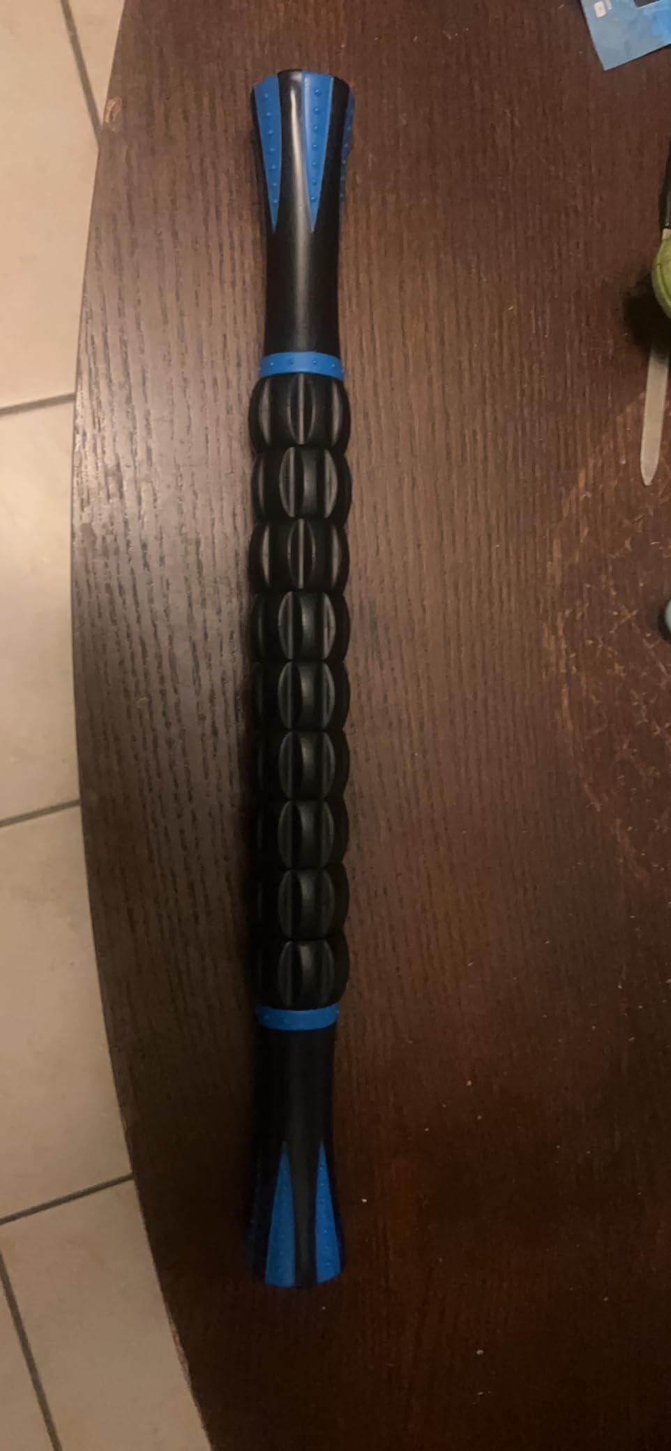 YANSYI Professional 9-Roller Deep Tissue Massage Stick - Portable Muscle Recovery Roller for Athletes, Relieves Post-Workout Soreness & Leg/Back Pain - Portable Physio Tool (Blue 1) customer photo 1
