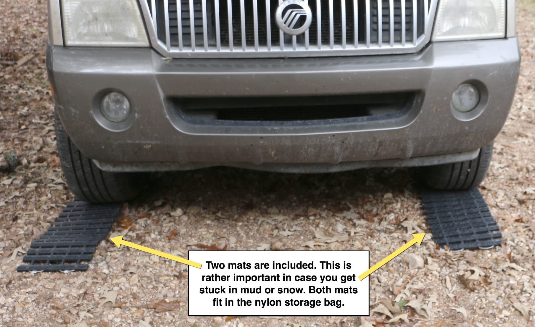 Tire Traction Mat, Recovery Track Portable Emergency Devices for Pickups Snow, Ice, Mud, and Sand Used to Cars, Trucks, Van or Fleet Vehicle (2pcs*39in) customer photo 2