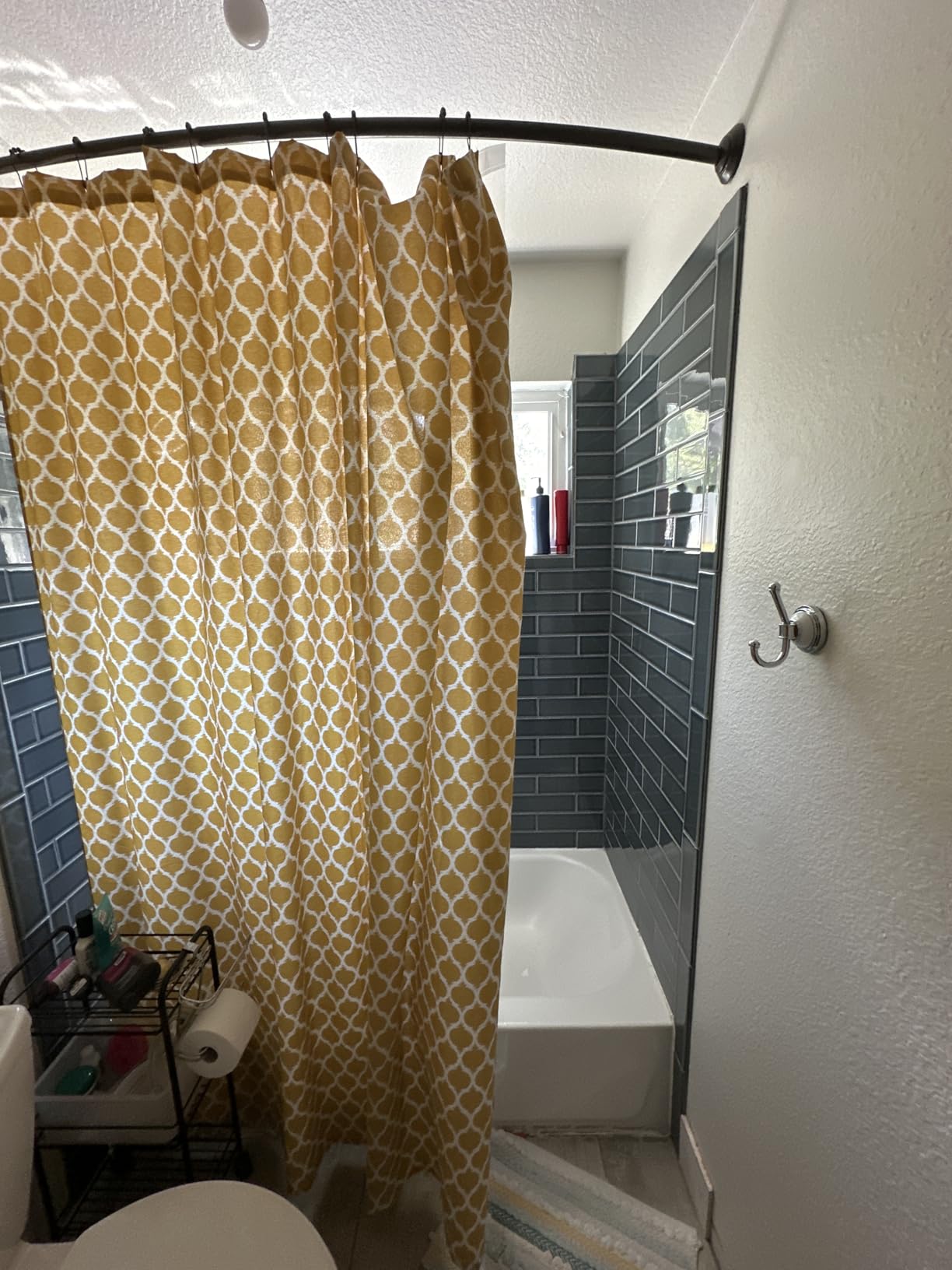 BigFoot Clear Shower Curtain - 72x72 Odorless Plastic with Magnets, Washable Long Bathroom Curtain - Premium PEVA Waterproof Bath Curtain, Rust-Proof Bathroom Essentials customer photo 2