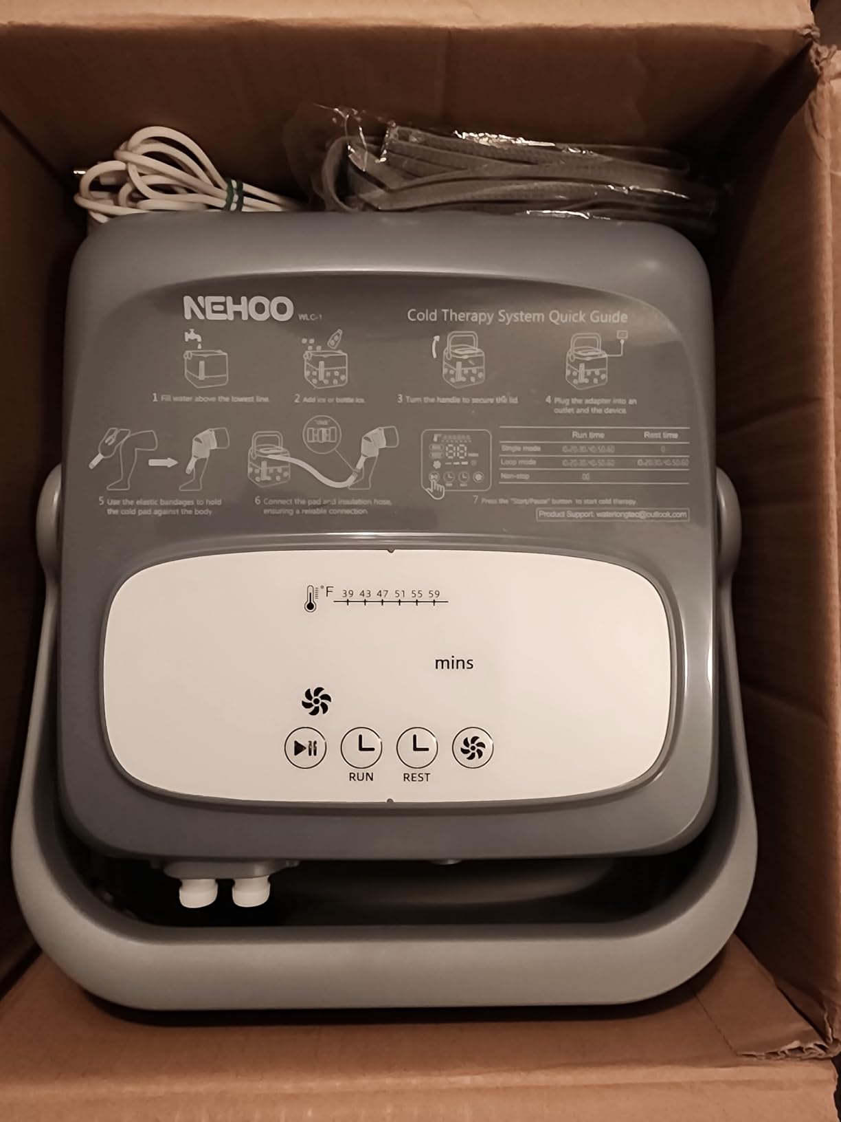 Cold Therapy System, Pain Relief for Post-Surgery Recovery, Programmable Ice Therapy Machine, Continuous Cryotherapy, Universal Pad for Knee, Ankle, Cervical, Back and Leg, Including 4 Straps customer photo 1
