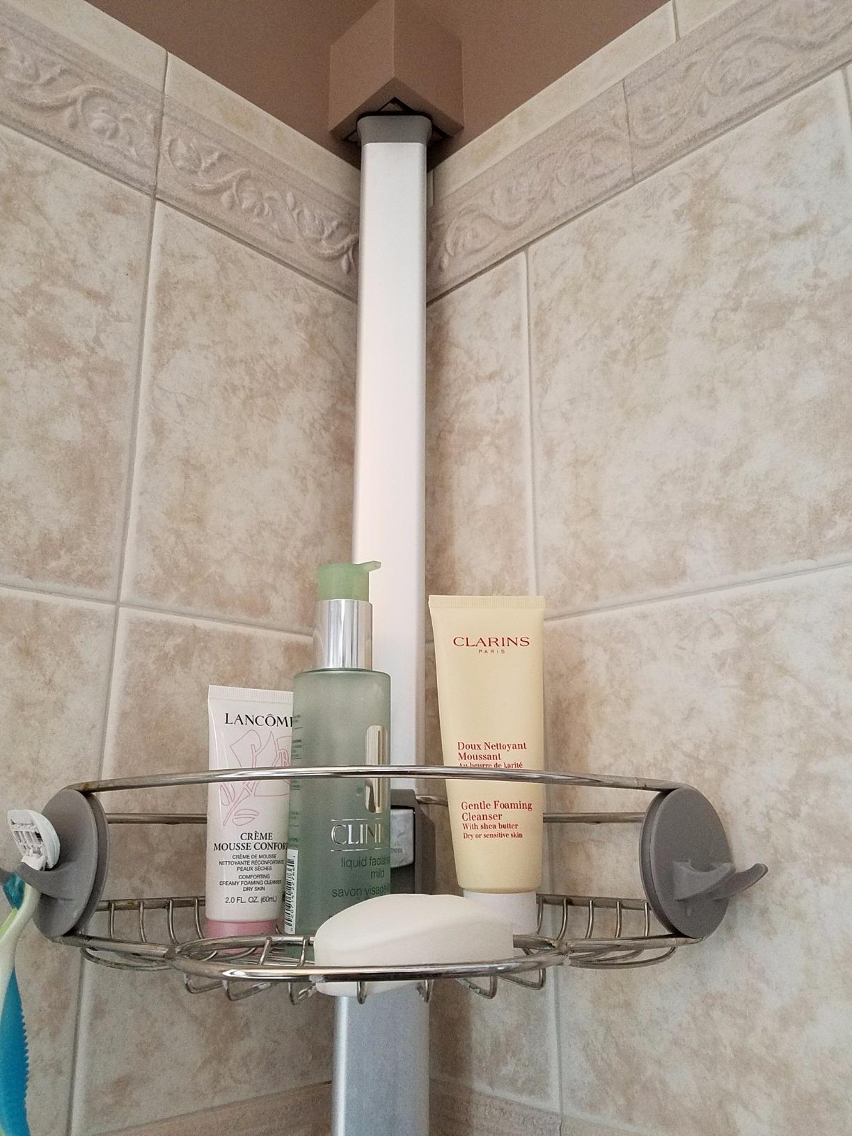 simplehuman 8' Tension Pole Shower Caddy, Stainless Steel and Anodized Aluminum customer photo 1