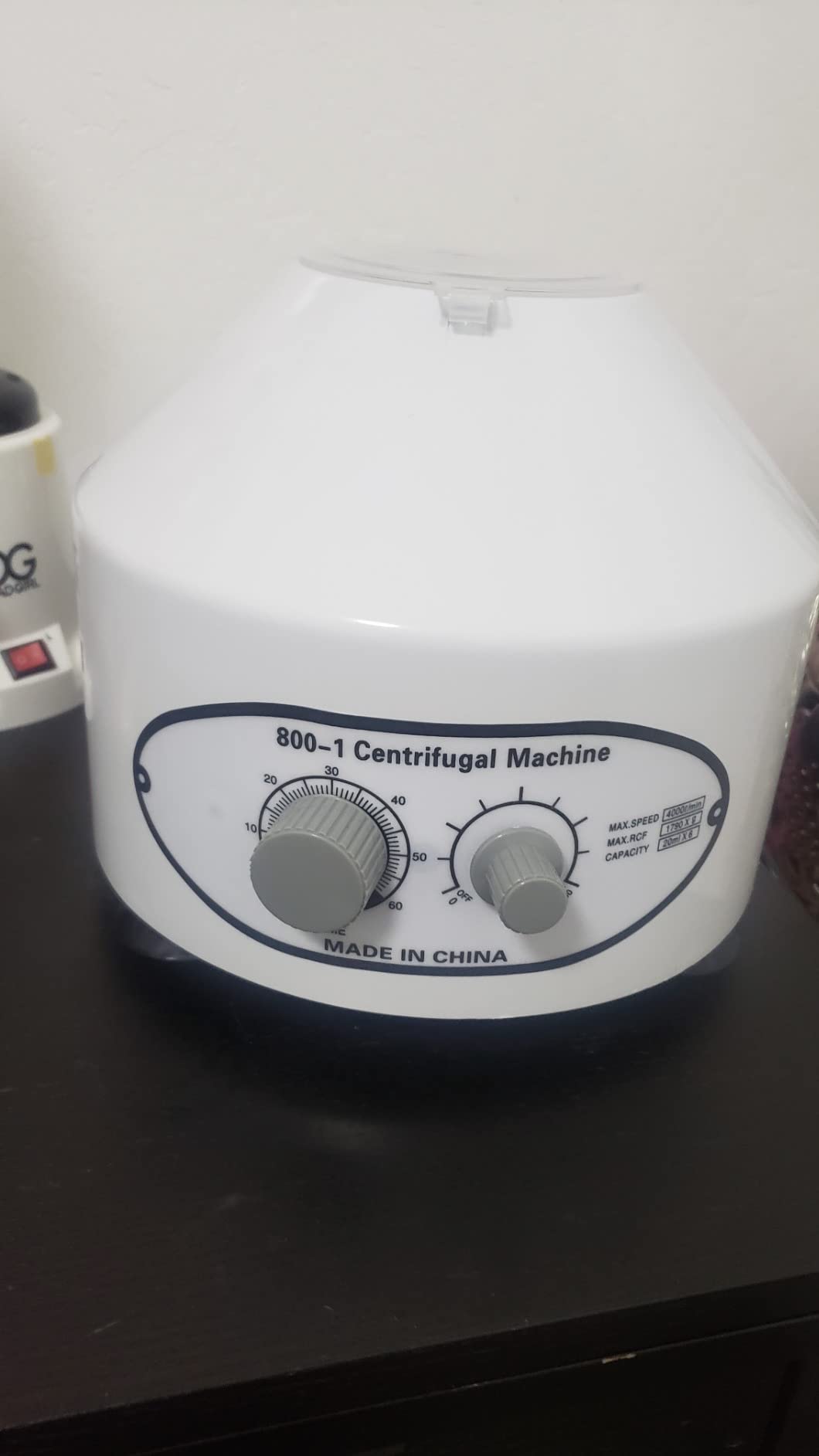 Desktop Electric Lab Laboratory Centrifuge Machine Lab Medical Practice w/Timer and Speed Control - Low Speed,4000 RPM, Capacity 20 ML x 6-110v by CALU LUKY customer photo 1