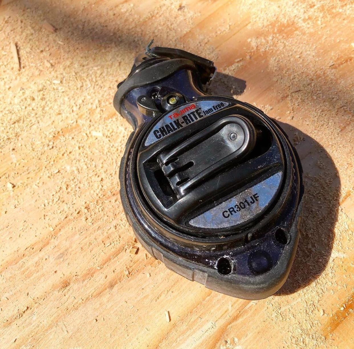 TAJIMA Chalk Line - Chalk-Rite Jam Free Special Edition Chalk Line with Extra Bold 1mm Snap Line & Five Gear Quick Retrieval - CR301JF-CP customer photo 1