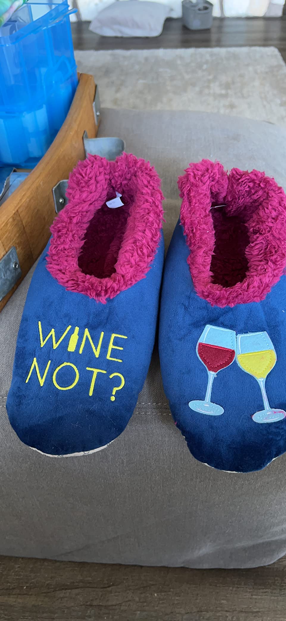 Snoozies Wine Slipper Socks for Women customer photo 1