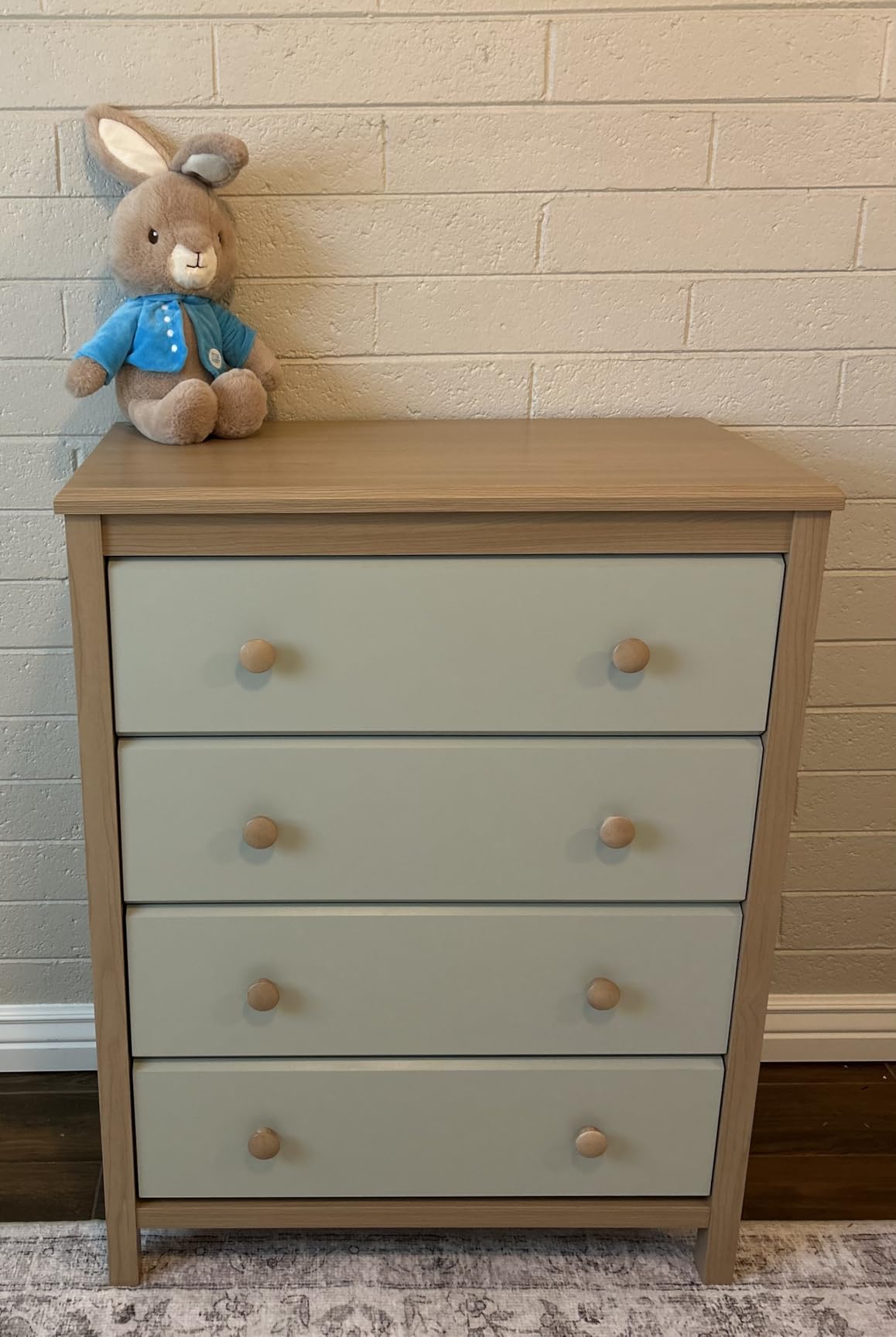 Storkcraft Alpine 2 Drawer Changing Table Chest, White | GREENGUARD Gold Certified Baby Dresser with Removable Changing Table Topper, Includes Interlocking Drawer System customer photo 1