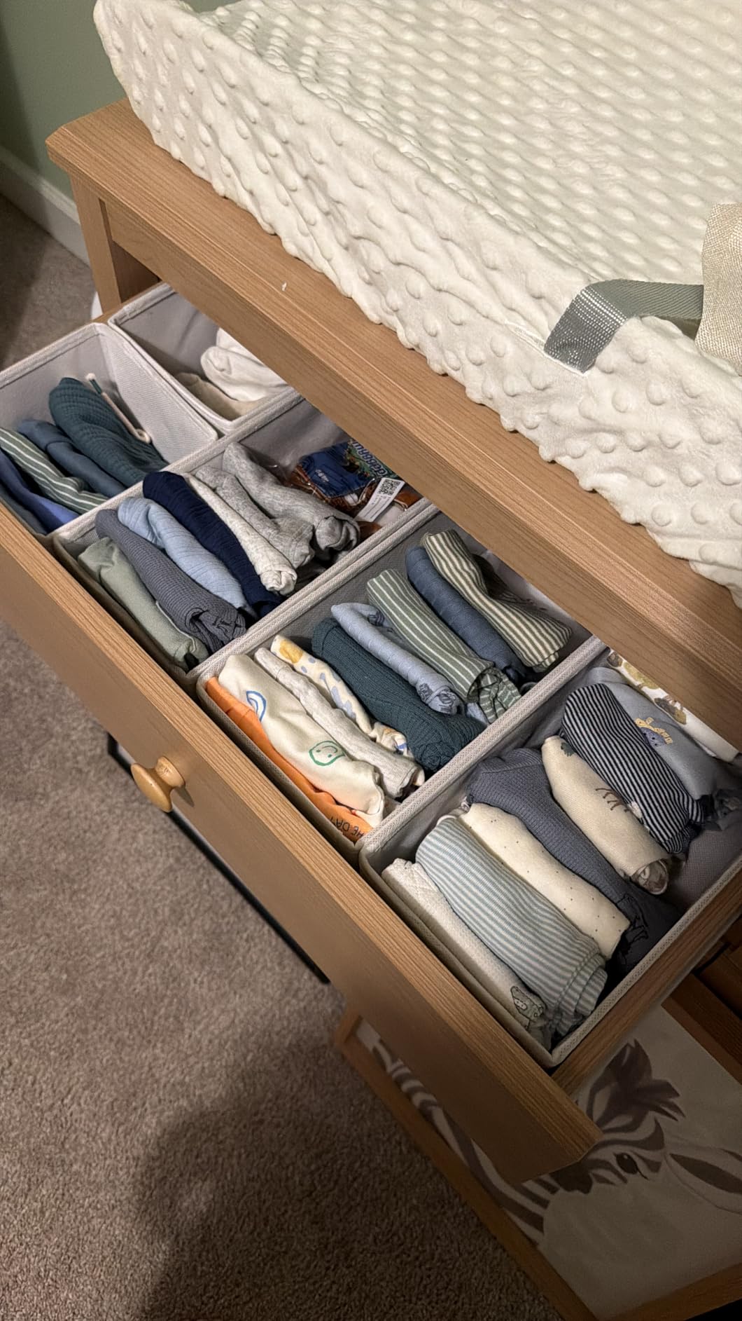 Storkcraft Alpine 2 Drawer Changing Table Chest, White | GREENGUARD Gold Certified Baby Dresser with Removable Changing Table Topper, Includes Interlocking Drawer System customer photo 2
