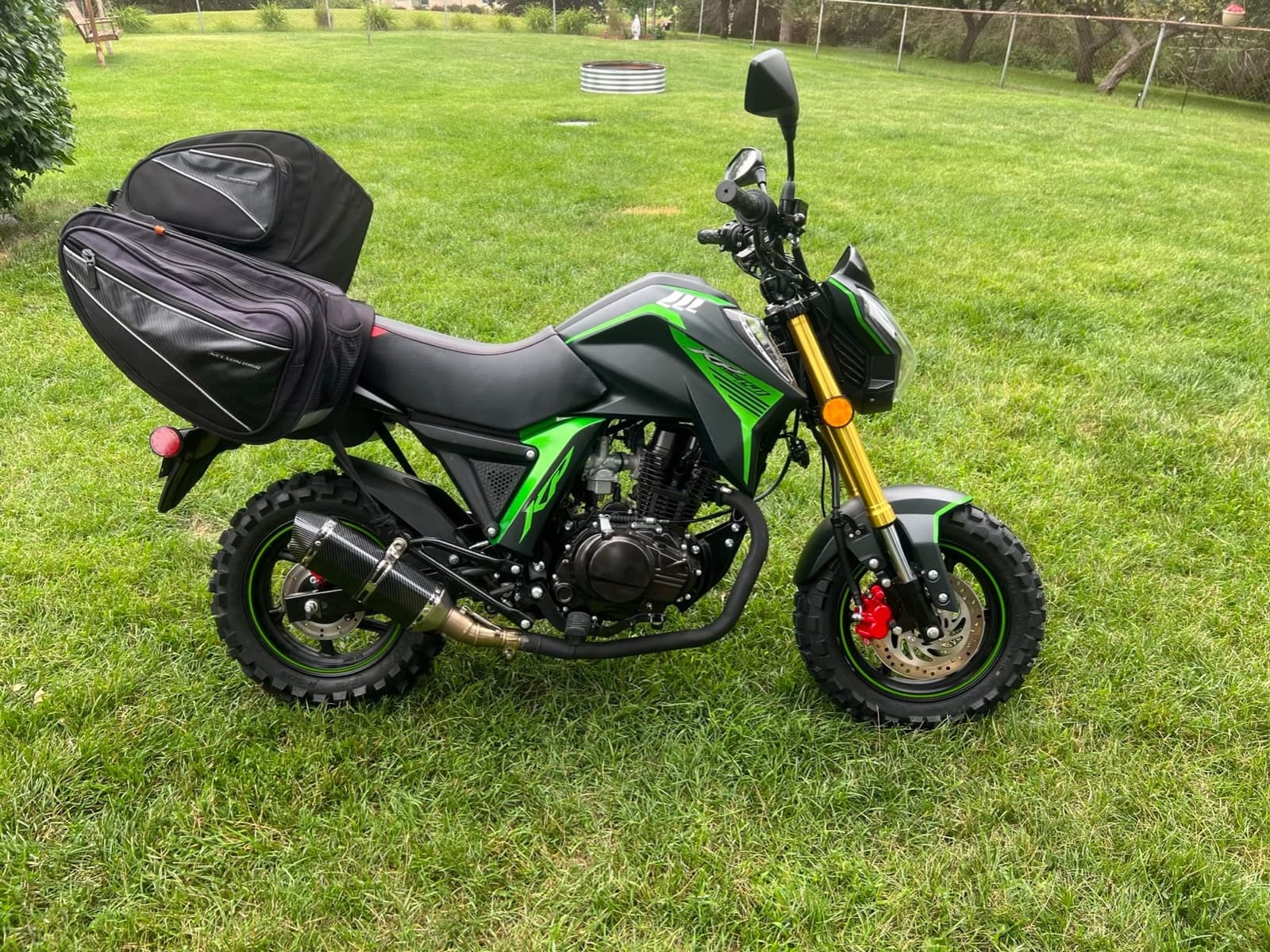 X-PRO Lifan KP Mini 150 Gas Motorcycle 150cc Adult Moped Street Motorcycle Bike (Black/Green) customer photo 1