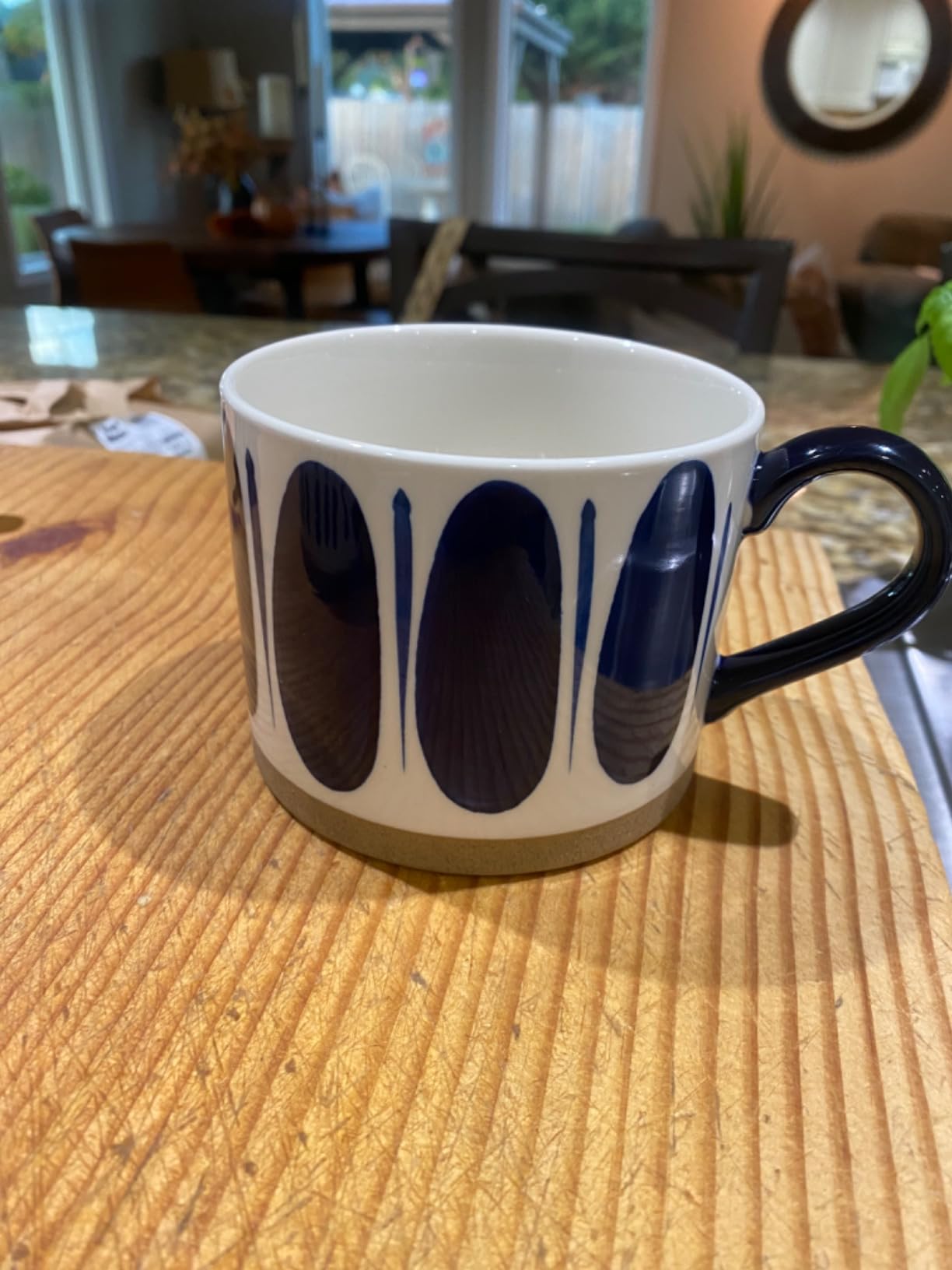 Koja Colorful Hand Painted Ceramic Mugs, 16 oz, Set of 4, Dishwasher Safe | Also microwave safe. Colorful hand painted set makes a great gift for coffee or tea lovers. customer photo 2